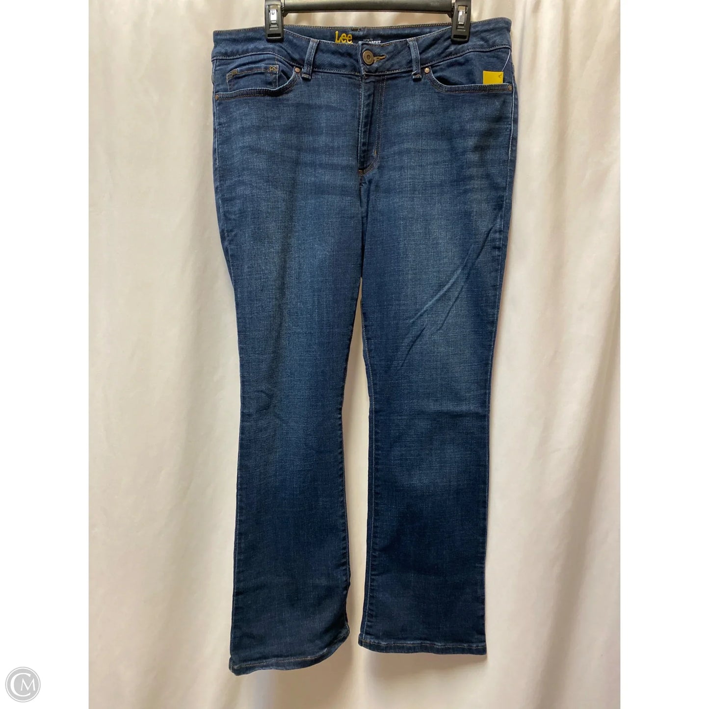 Jeans Boot Cut By Lee In Blue Denim, Size: 16