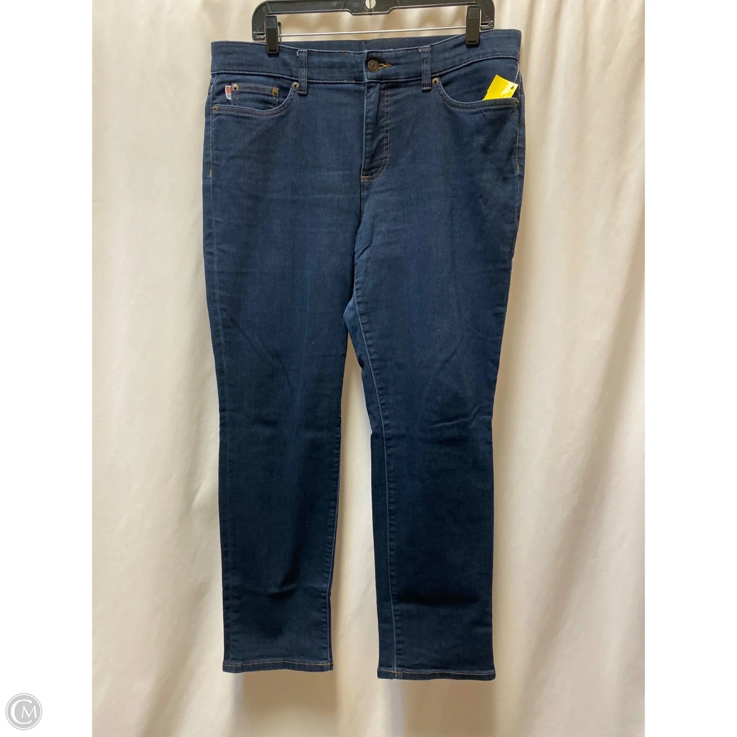 Jeans Straight By Chaps In Blue Denim, Size: 14