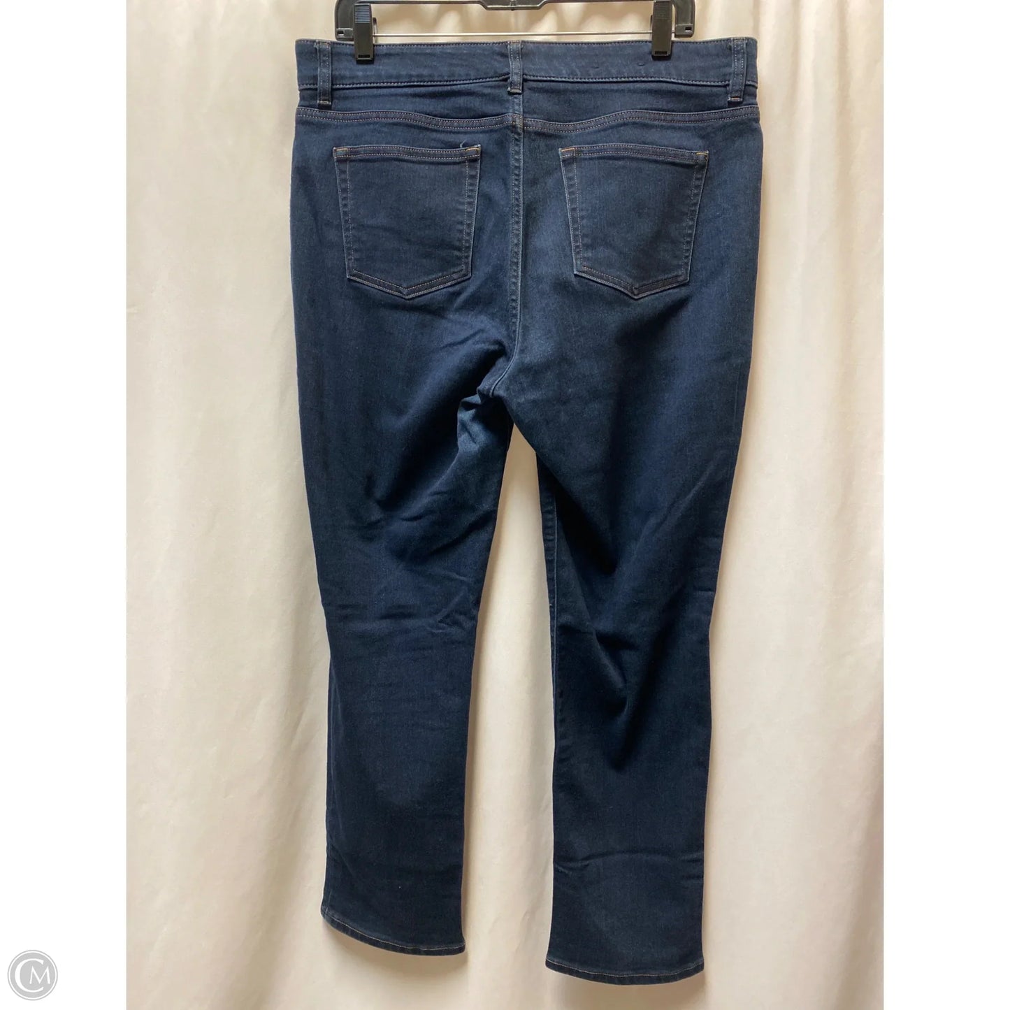 Jeans Straight By Chaps In Blue Denim, Size: 14