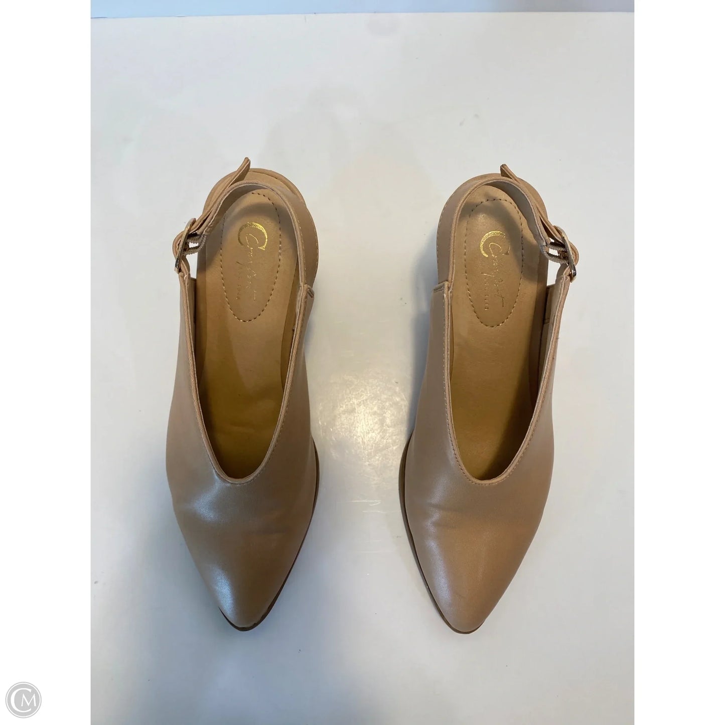 Shoes Heels Block By Comfort Casual In Tan, Size: 7