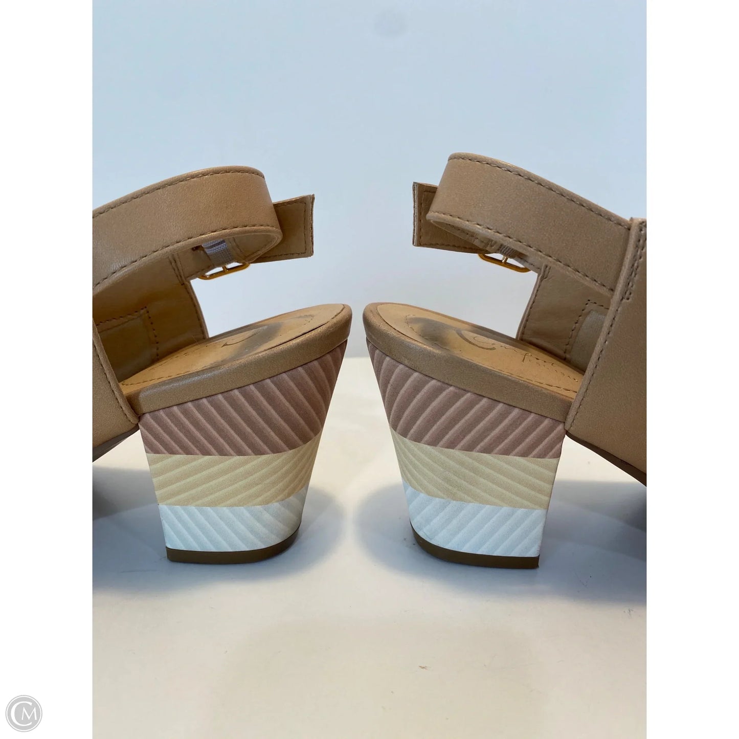 Shoes Heels Block By Comfort Casual In Tan, Size: 7