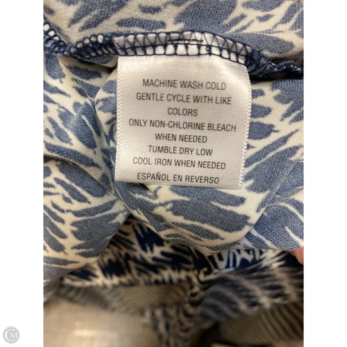 Top Long Sleeve By Charter Club In Navy, Size: M