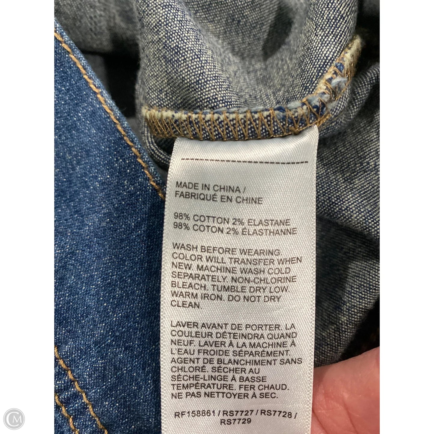 Jacket Denim By Rafaella In Blue Denim, Size: M