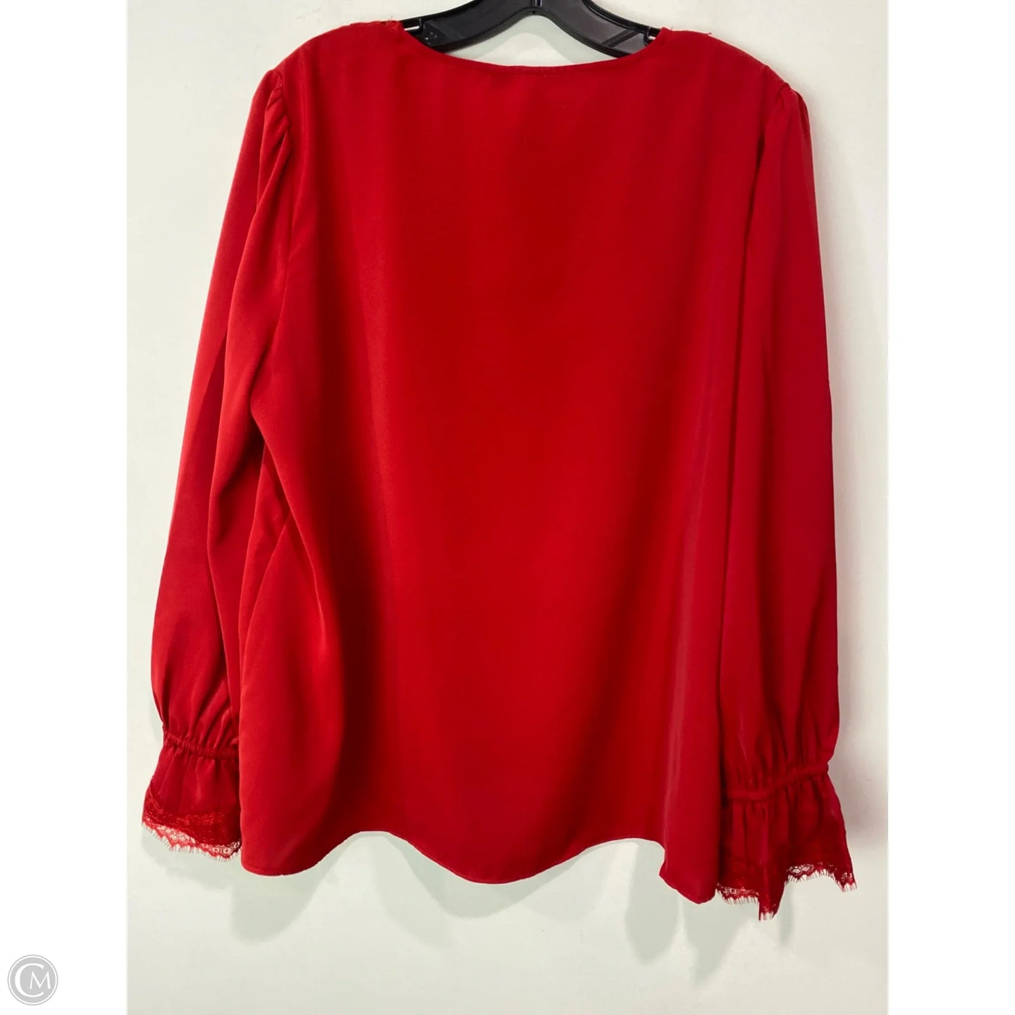 Top Long Sleeve By Cato In Red, Size: Xl