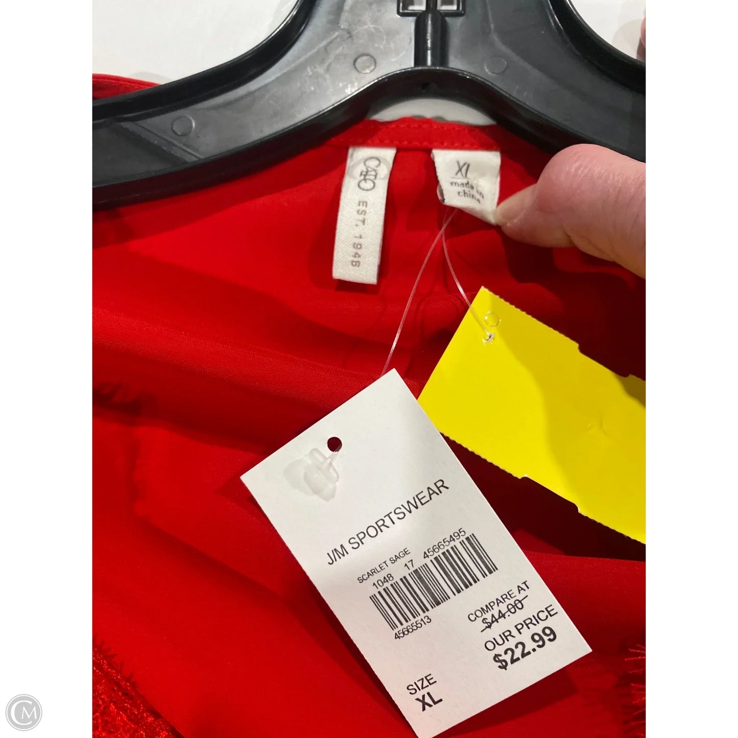 Top Long Sleeve By Cato In Red, Size: Xl