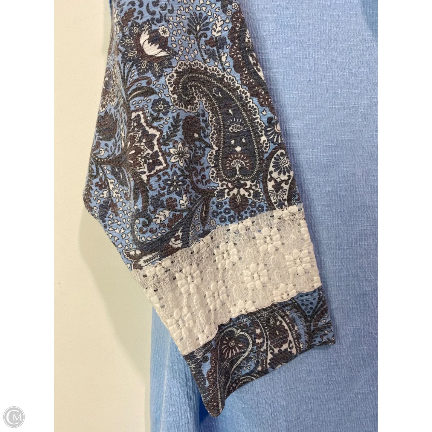 Top Long Sleeve By Cato In Blue, Size: M