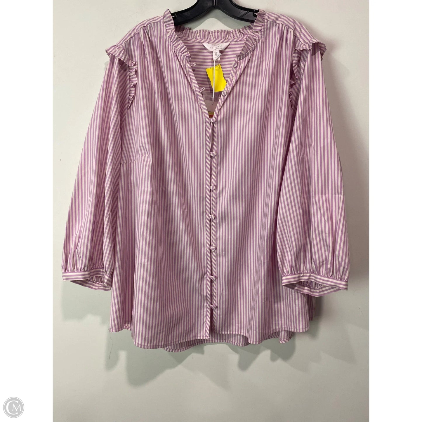 Top Long Sleeve By Lc Lauren Conrad In Purple, Size: 3x