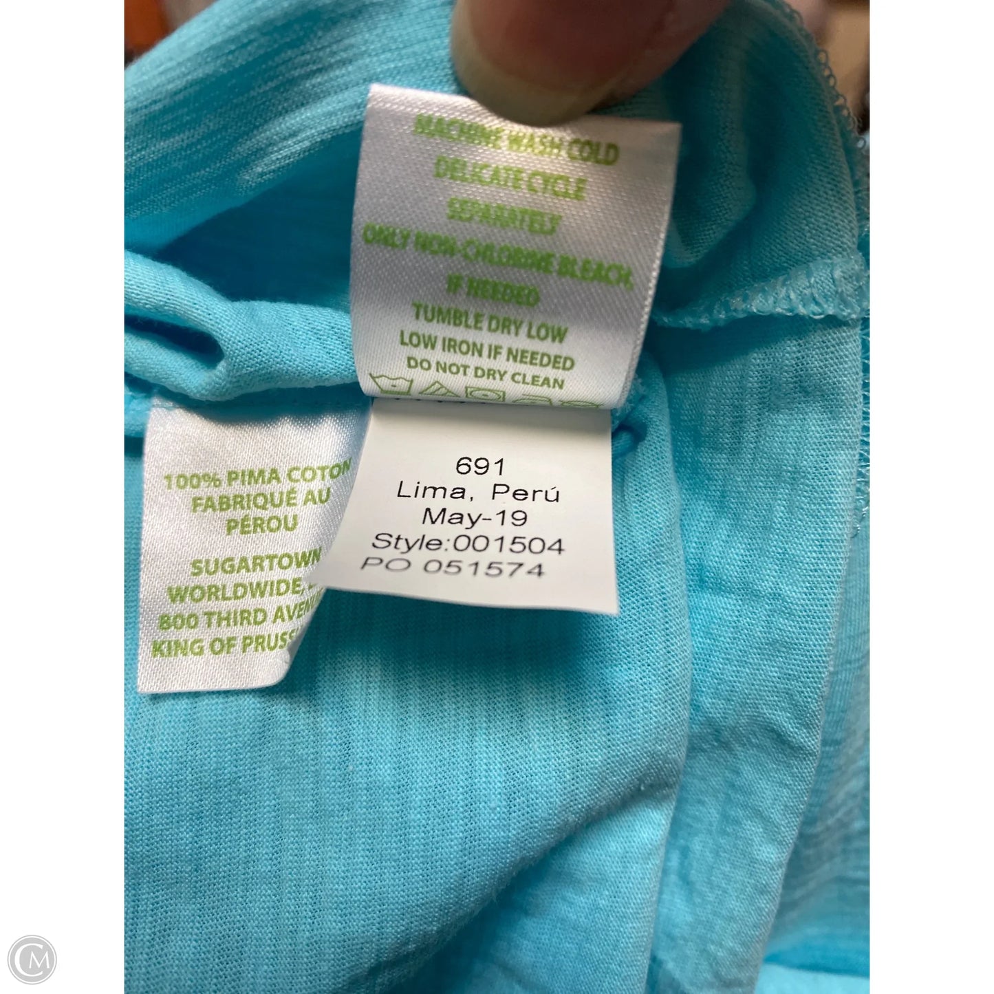 Top Short Sleeve Designer By Lilly Pulitzer In Blue, Size: Xl