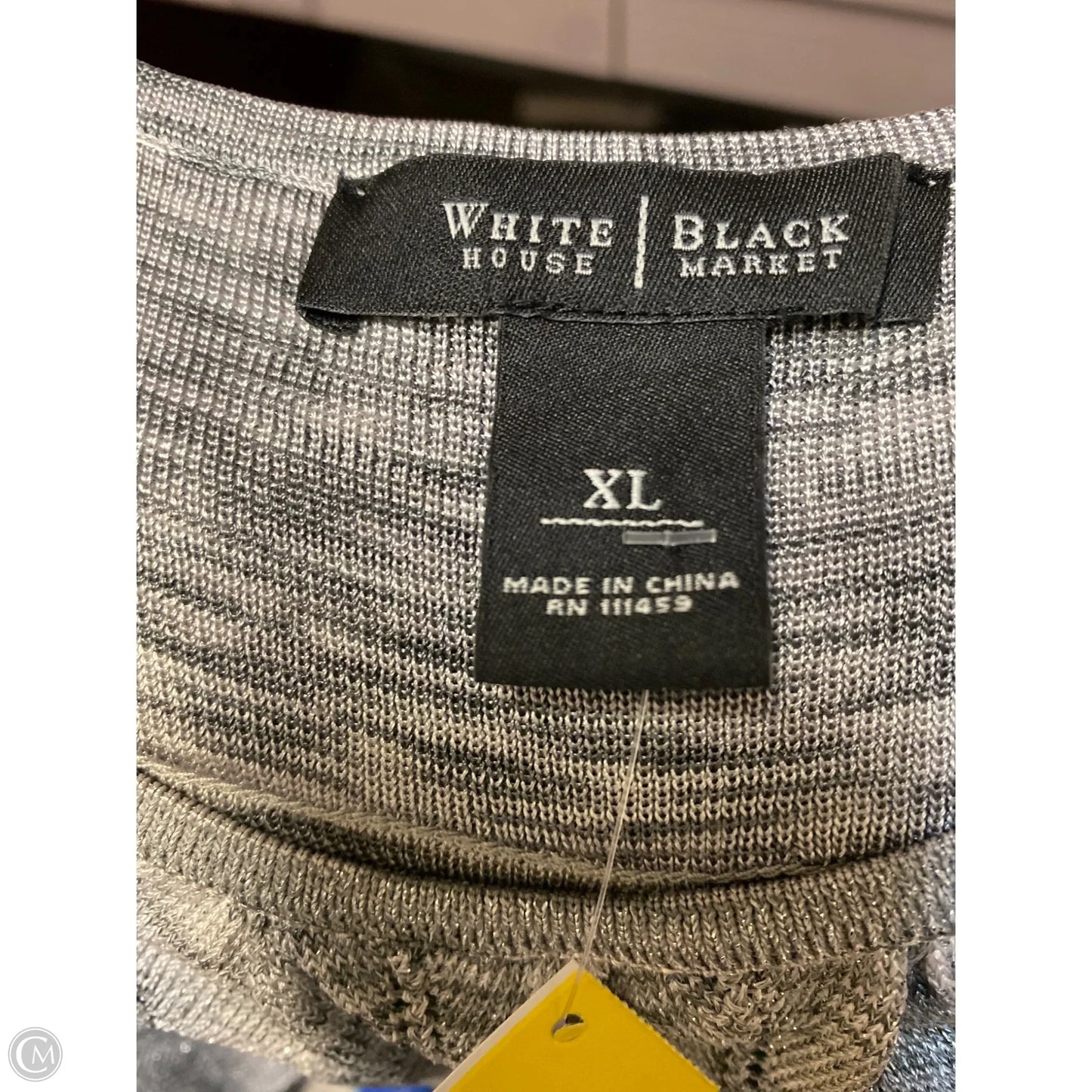 Top Sleeveless By White House Black Market In Silver, Size: Xl