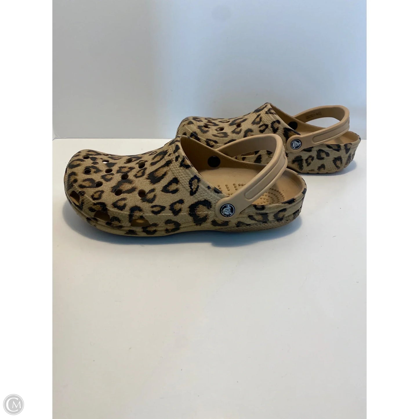 Sandals Flats By Crocs In Animal Print, Size: 11