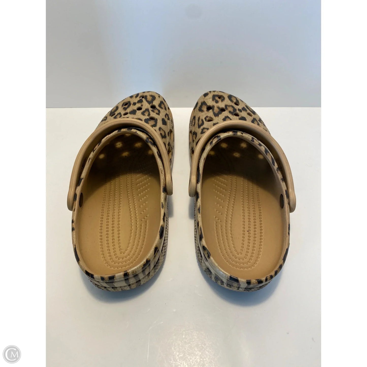 Sandals Flats By Crocs In Animal Print, Size: 11