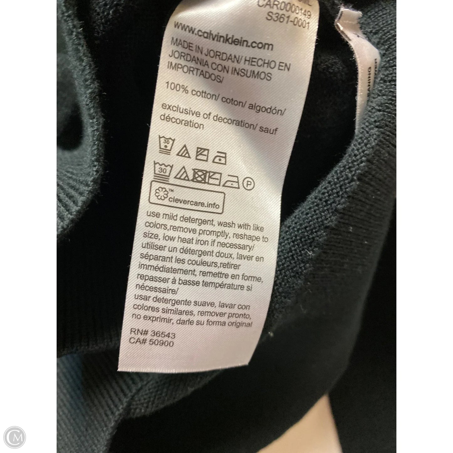 Sweater By Calvin Klein In Black, Size: M