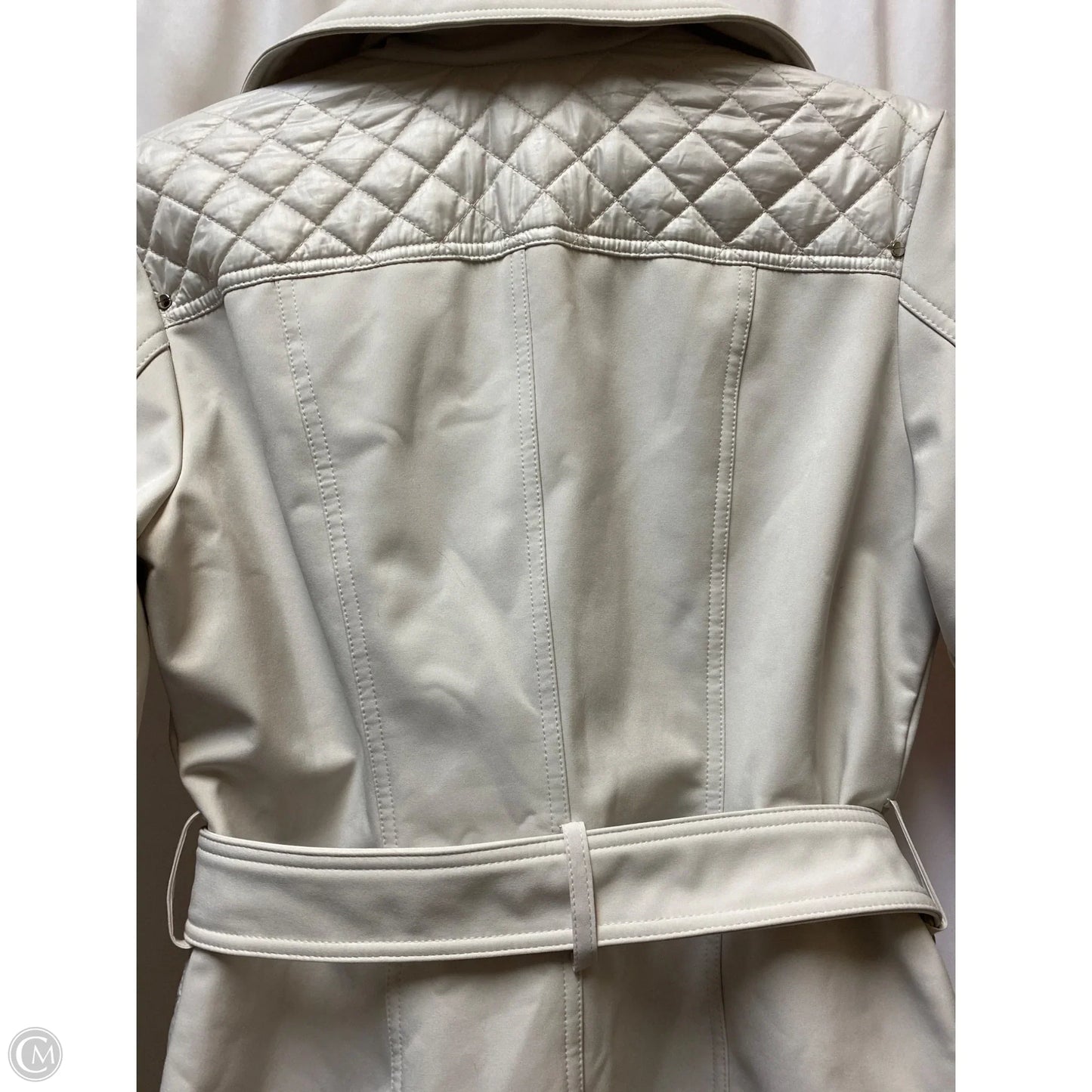 Coat Parka By Kenneth Cole In Cream, Size: S