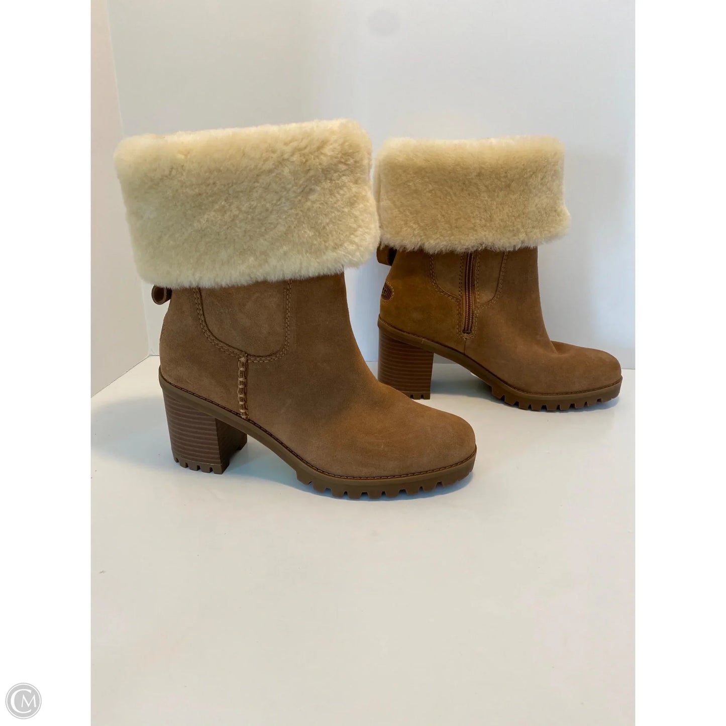 Boots Designer By Ugg In Brown, Size: 8.5