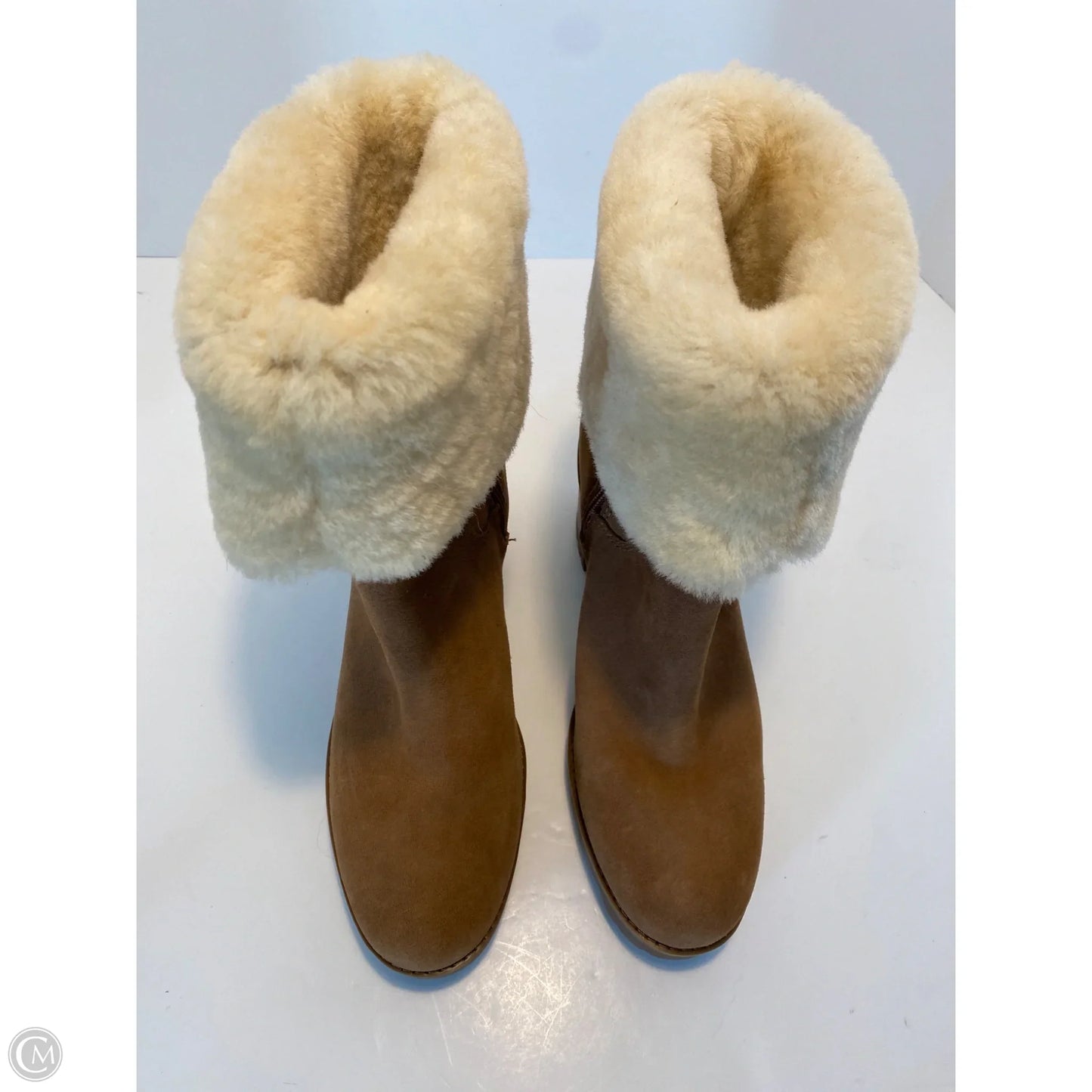 Boots Designer By Ugg In Brown, Size: 8.5