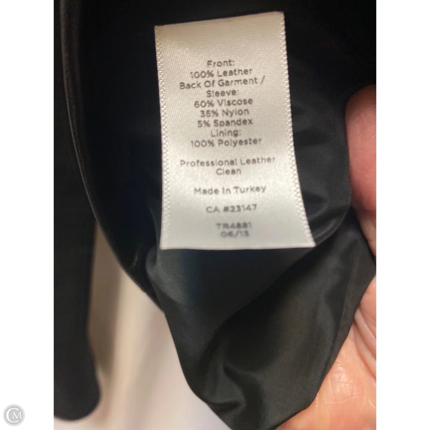 Jacket Leather By Talbots In Black, Size: L