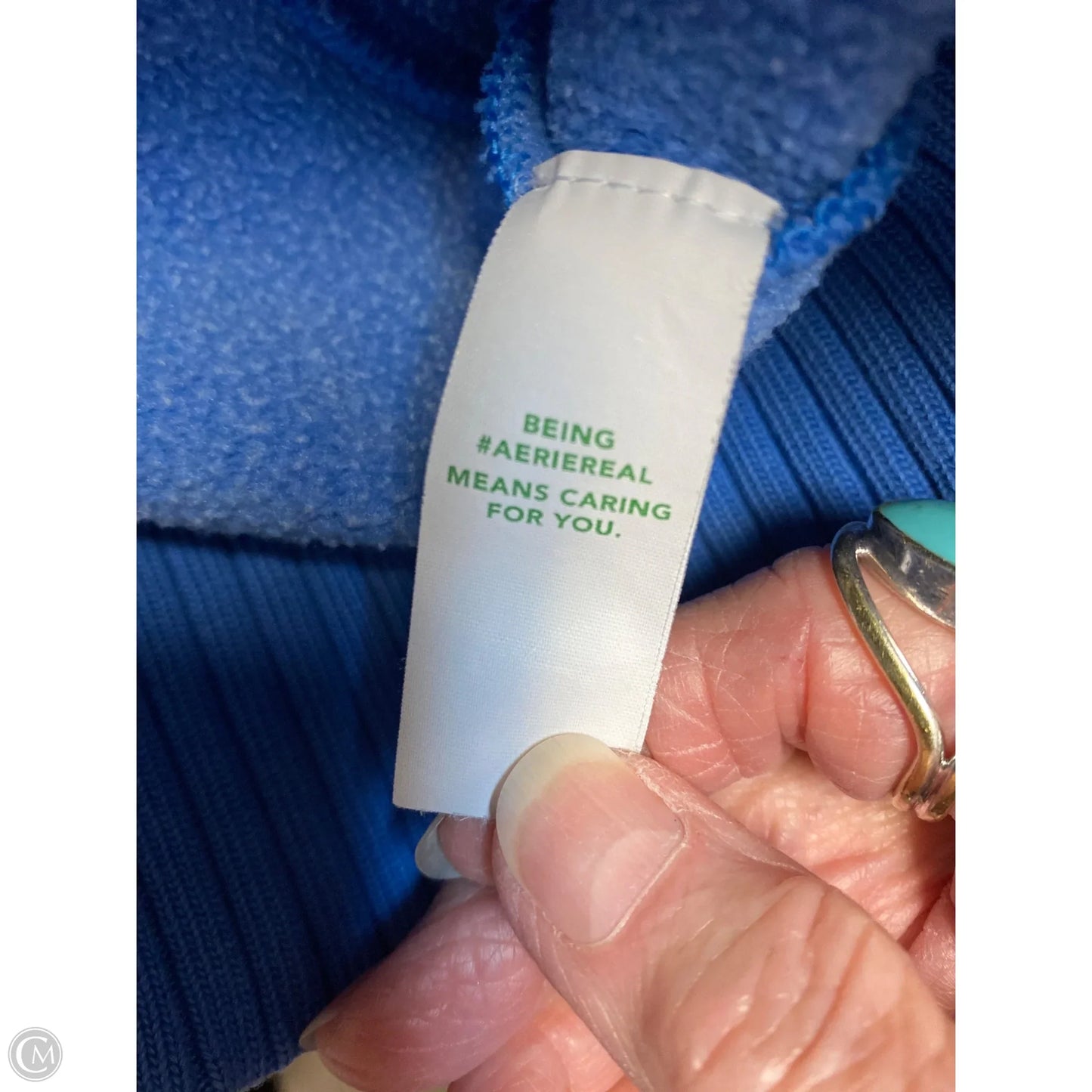 Athletic Sweatshirt Crewneck By Aerie In Blue, Size: L