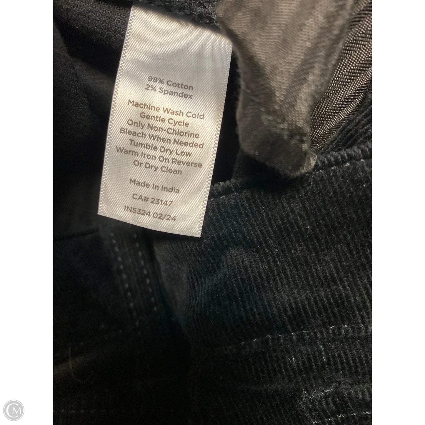 Pants Corduroy By Talbots In Black, Size: 8