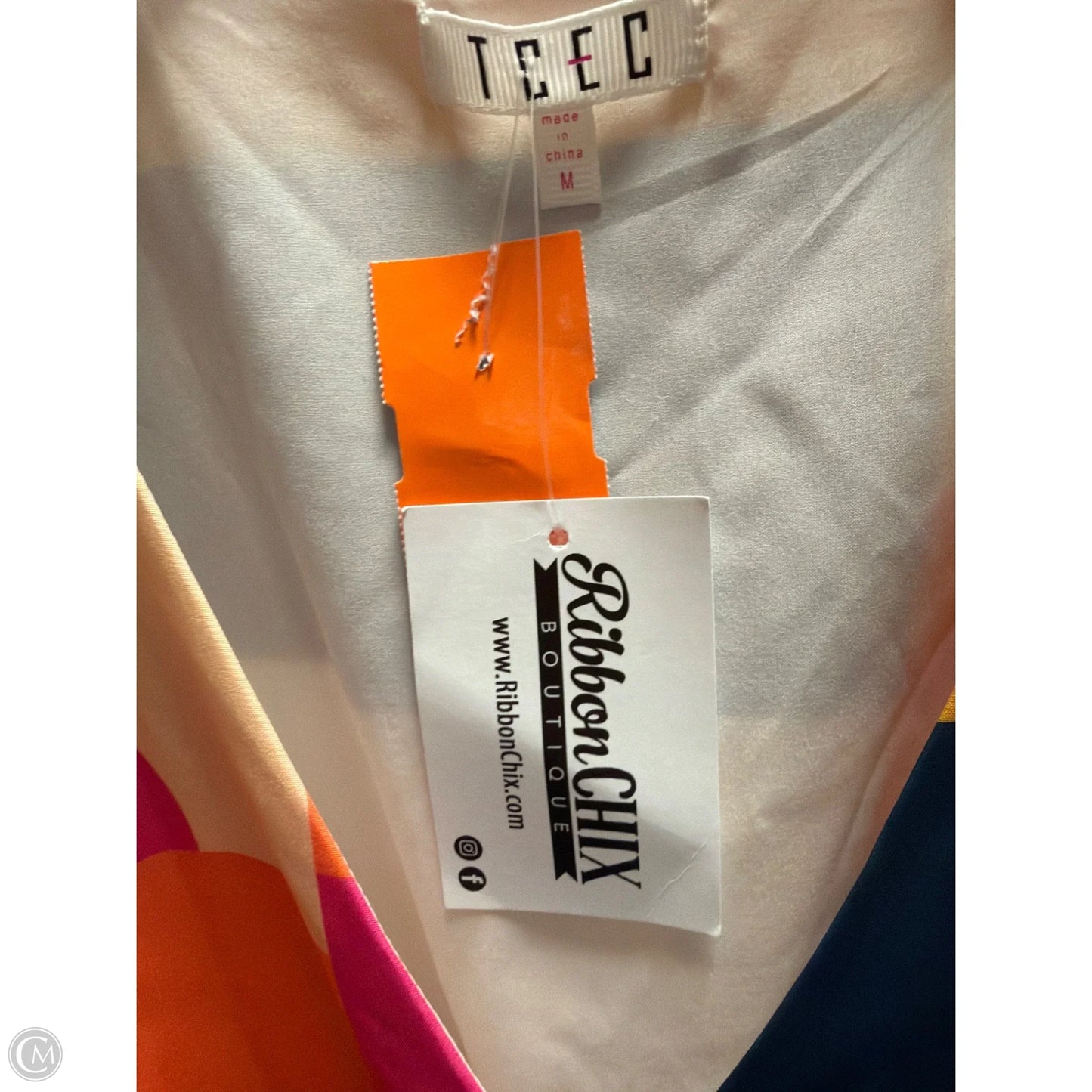 Dress Casual Maxi By Tcec In Orange & Pink, Size: M