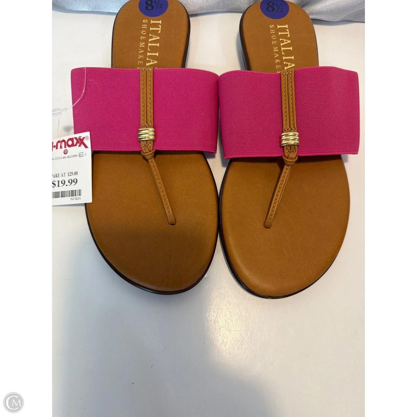 Sandals Flats By Italian Shoemakers In Pink, Size: 8.5