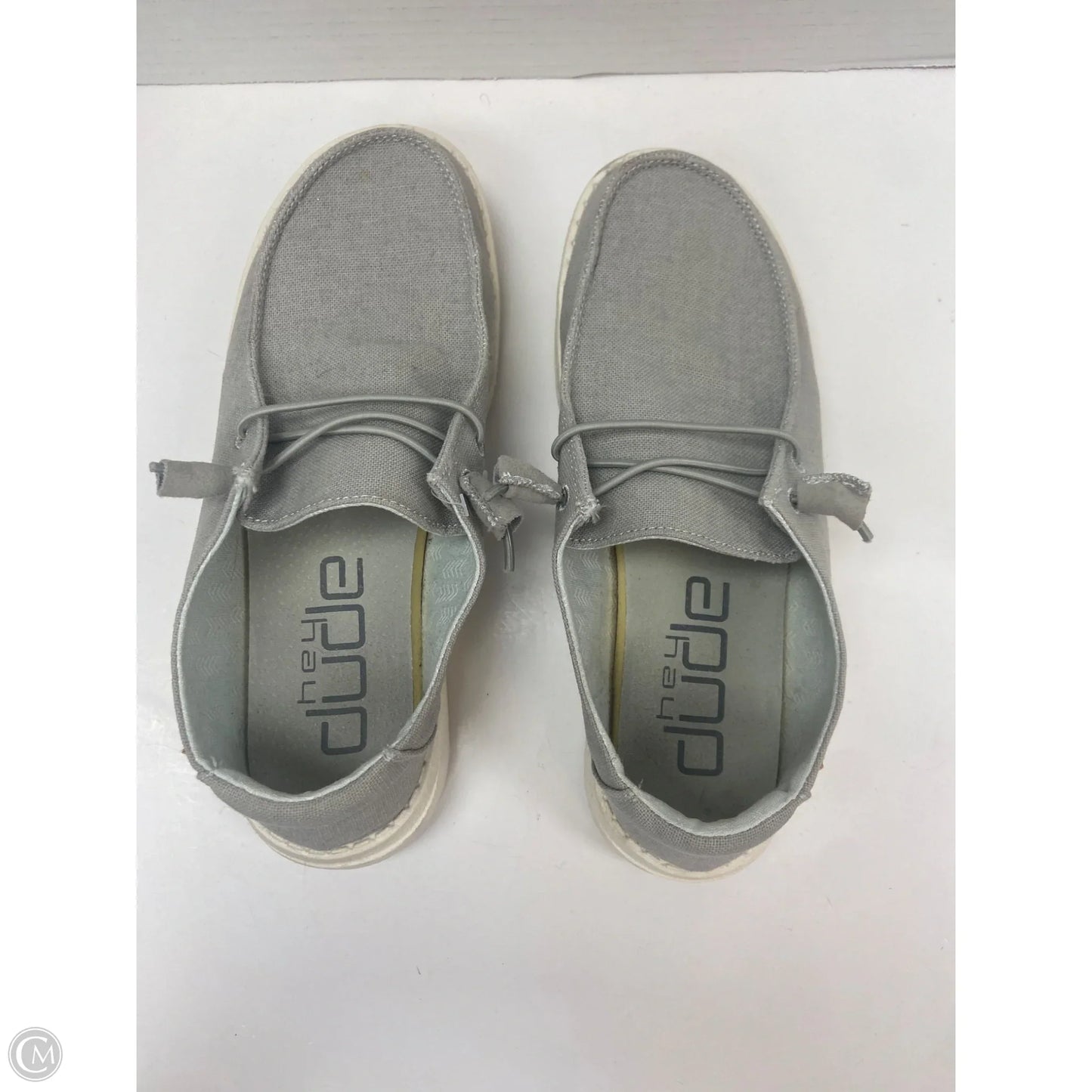 Shoes Flats By Hey Dude In Grey, Size: 7