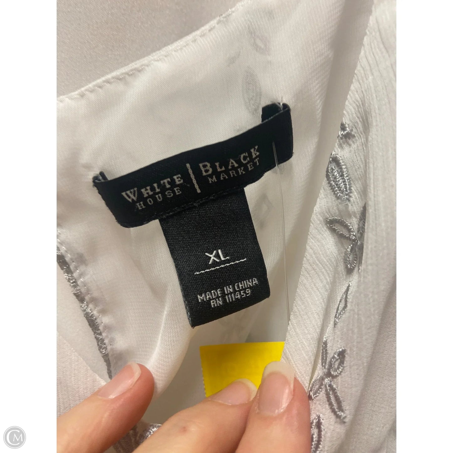 Top Short Sleeve By White House Black Market In White, Size: Xl