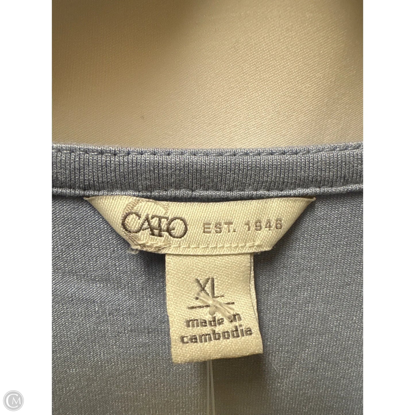 Top Long Sleeve By Cato In Blue, Size: Xl
