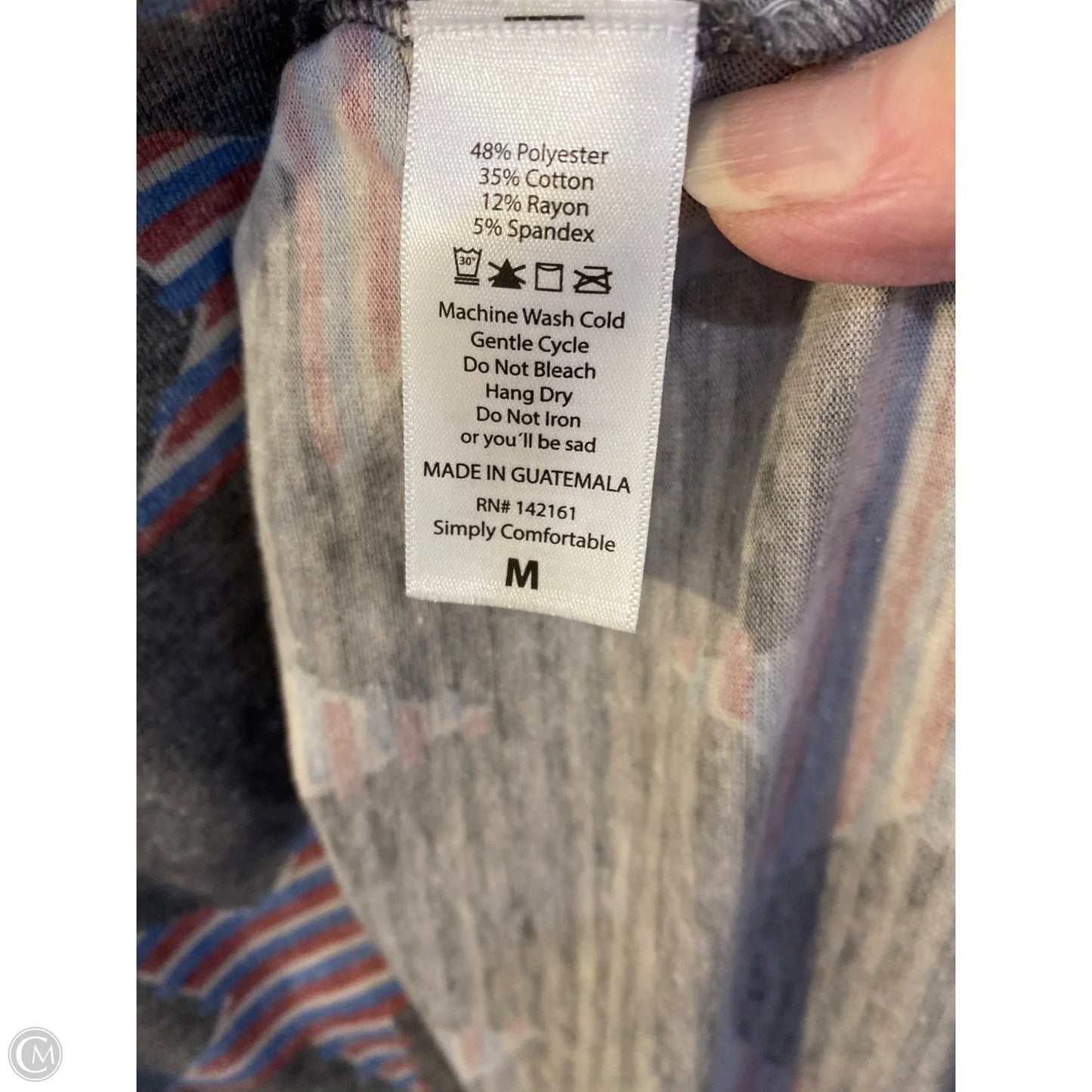 Top Short Sleeve By Lularoe In Grey, Size: M