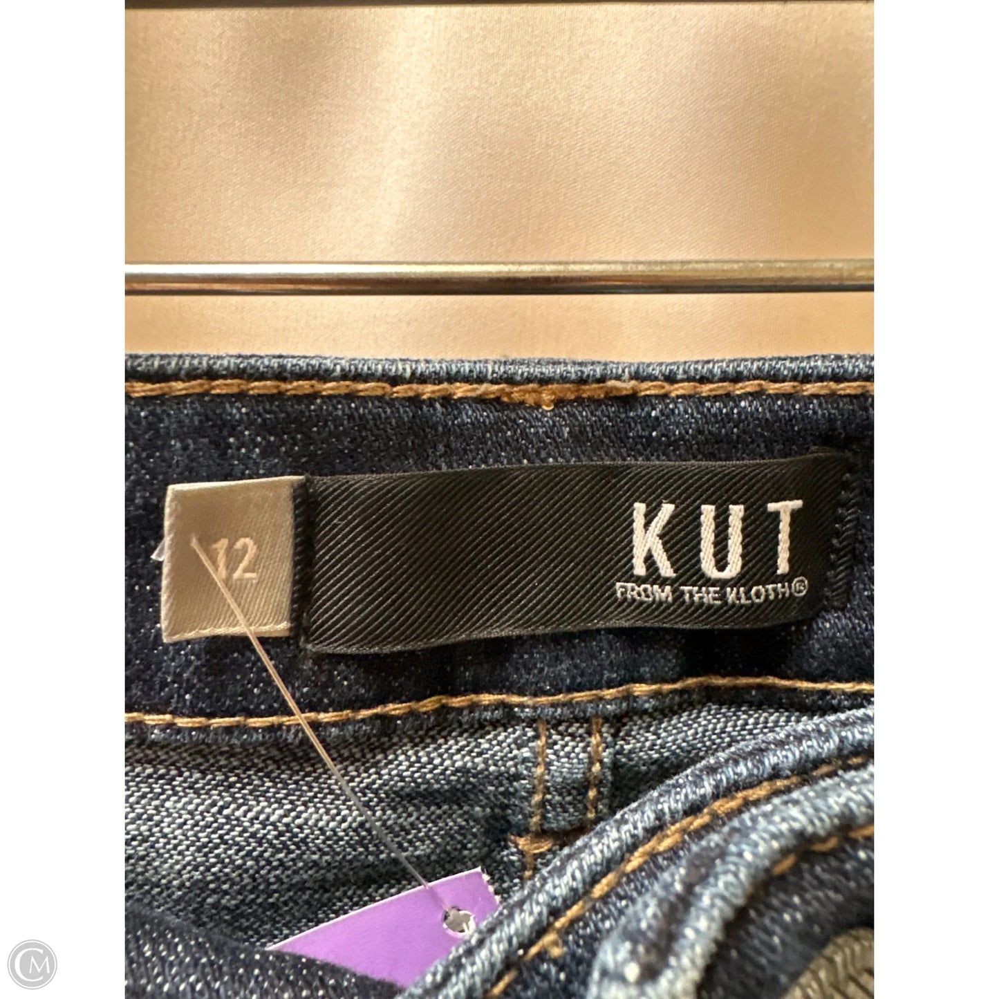 Jeans Straight By Kut In Blue Denim, Size: 12