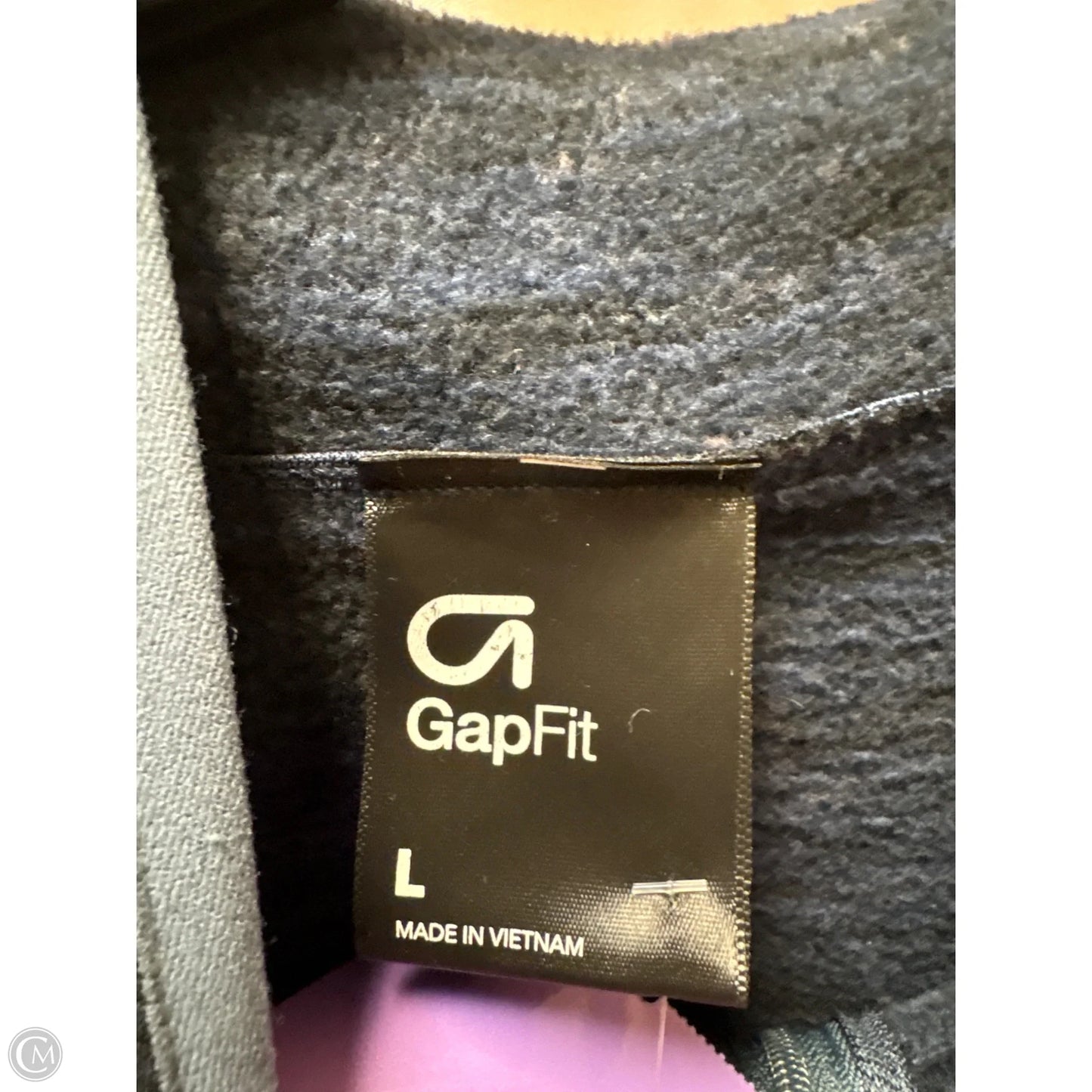 Athletic Jacket By Gapfit In Navy, Size: L