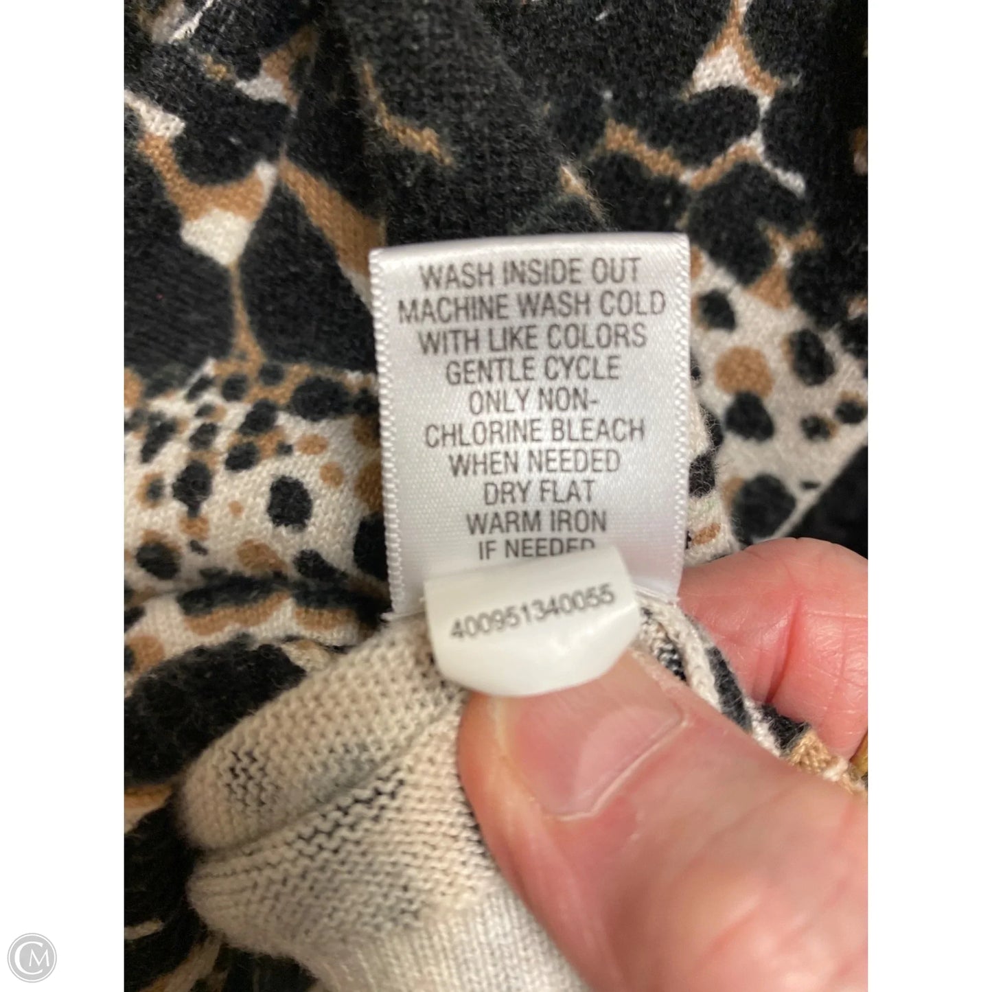 Cardigan By Croft And Barrow In Animal Print, Size: 1x