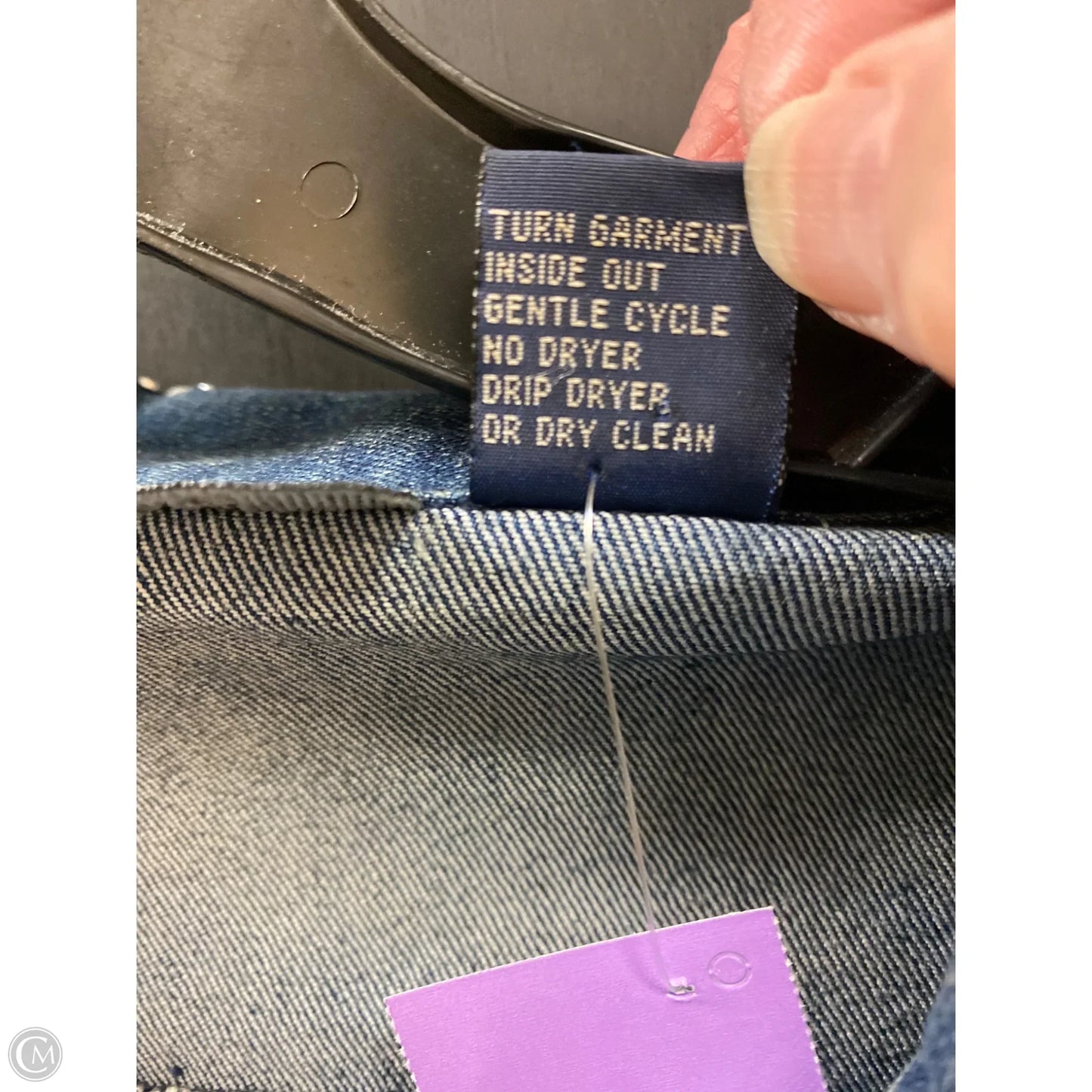Jacket Denim By Selene Sport In Navy, Size: L