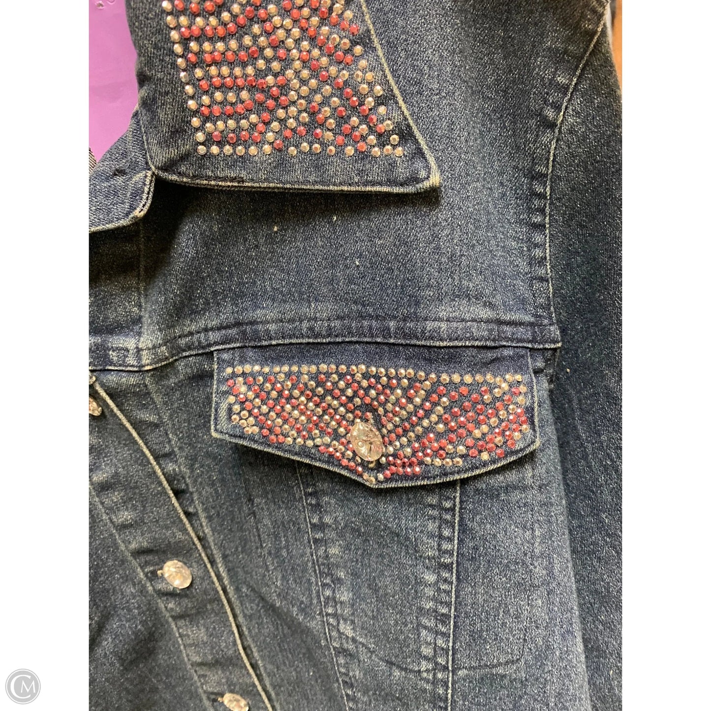 Jacket Denim By Selene Sport In Navy, Size: L