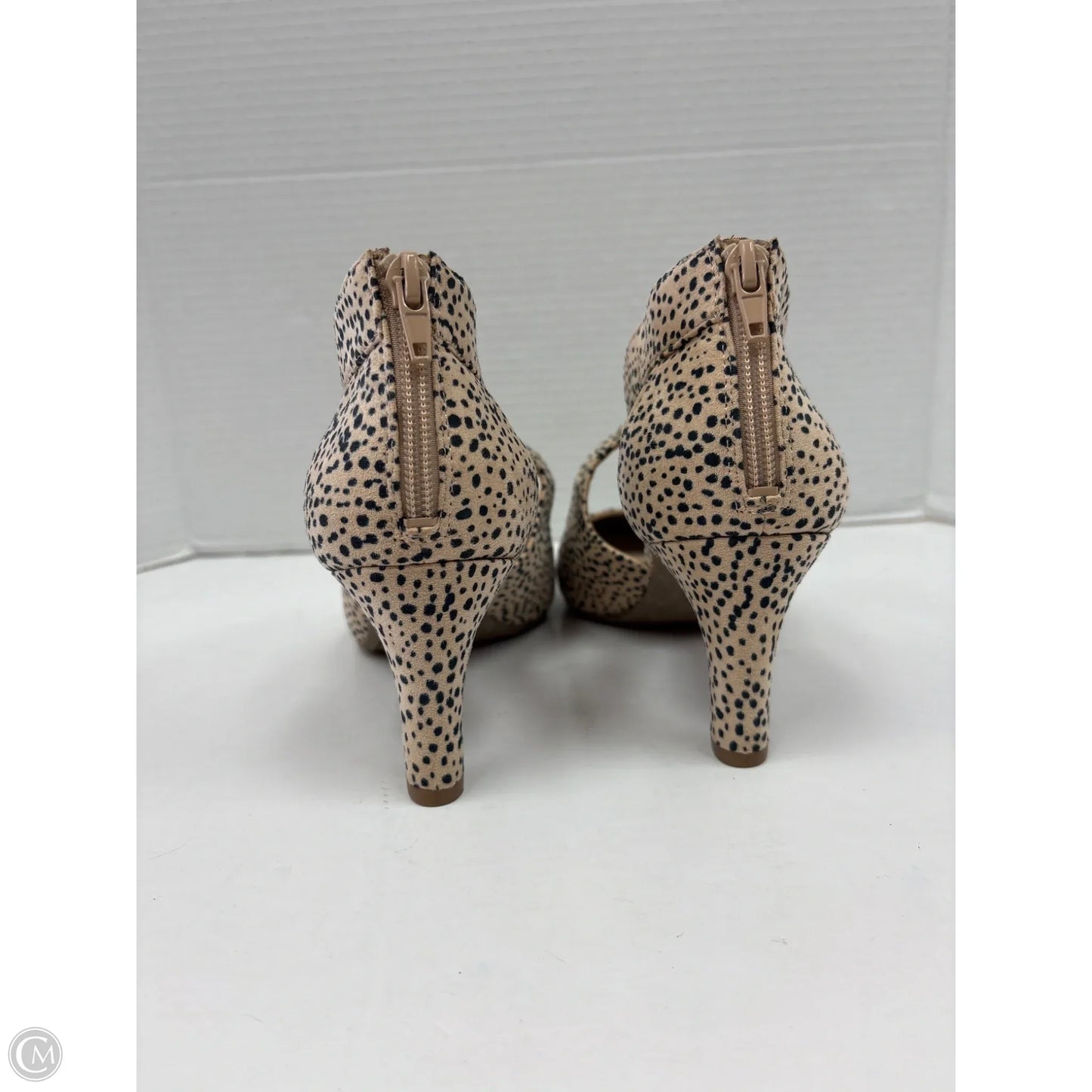 Sandals Heels Kitten By Life Stride In Animal Print, Size: 10