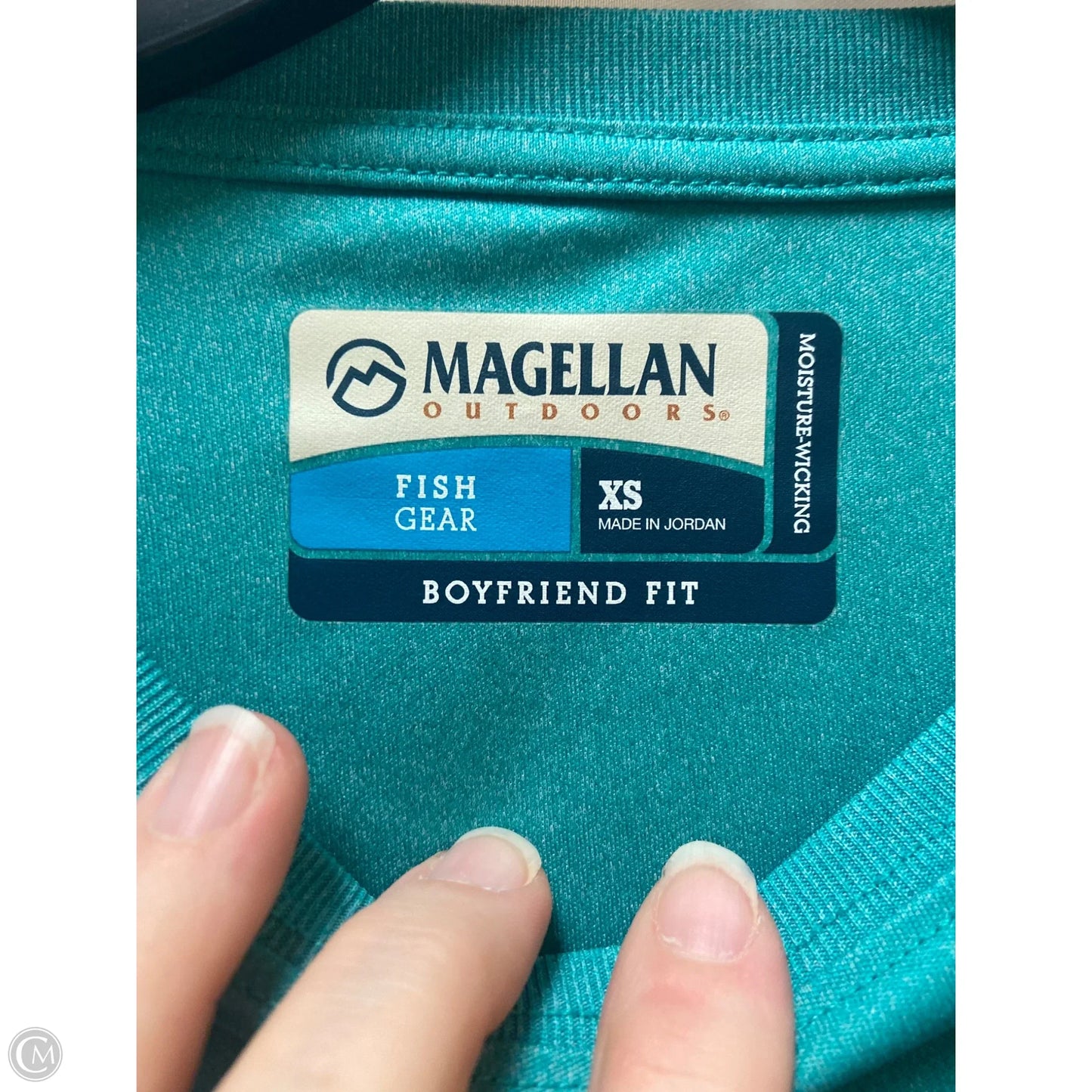 Top Long Sleeve By Magellan In Teal, Size: Xs