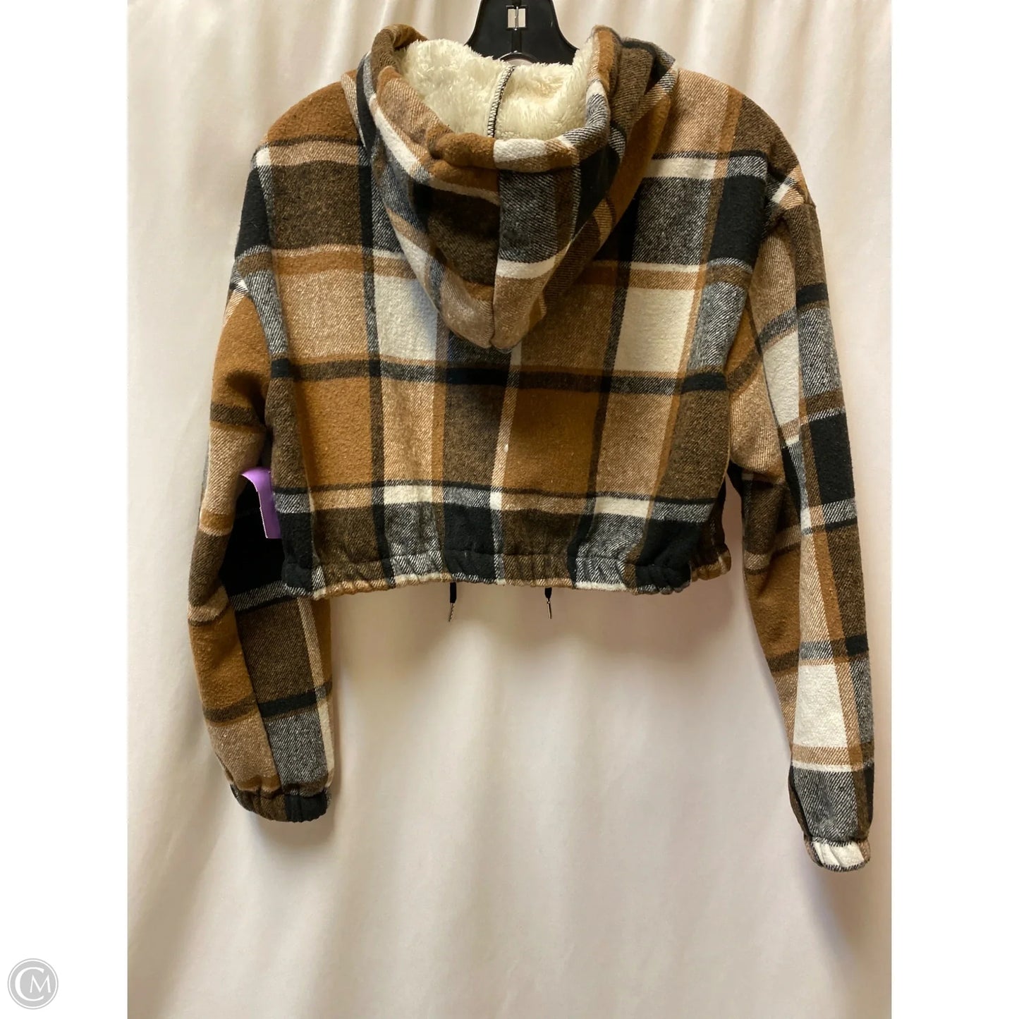 Jacket Faux Fur & Sherpa By Shein In Brown, Size: M
