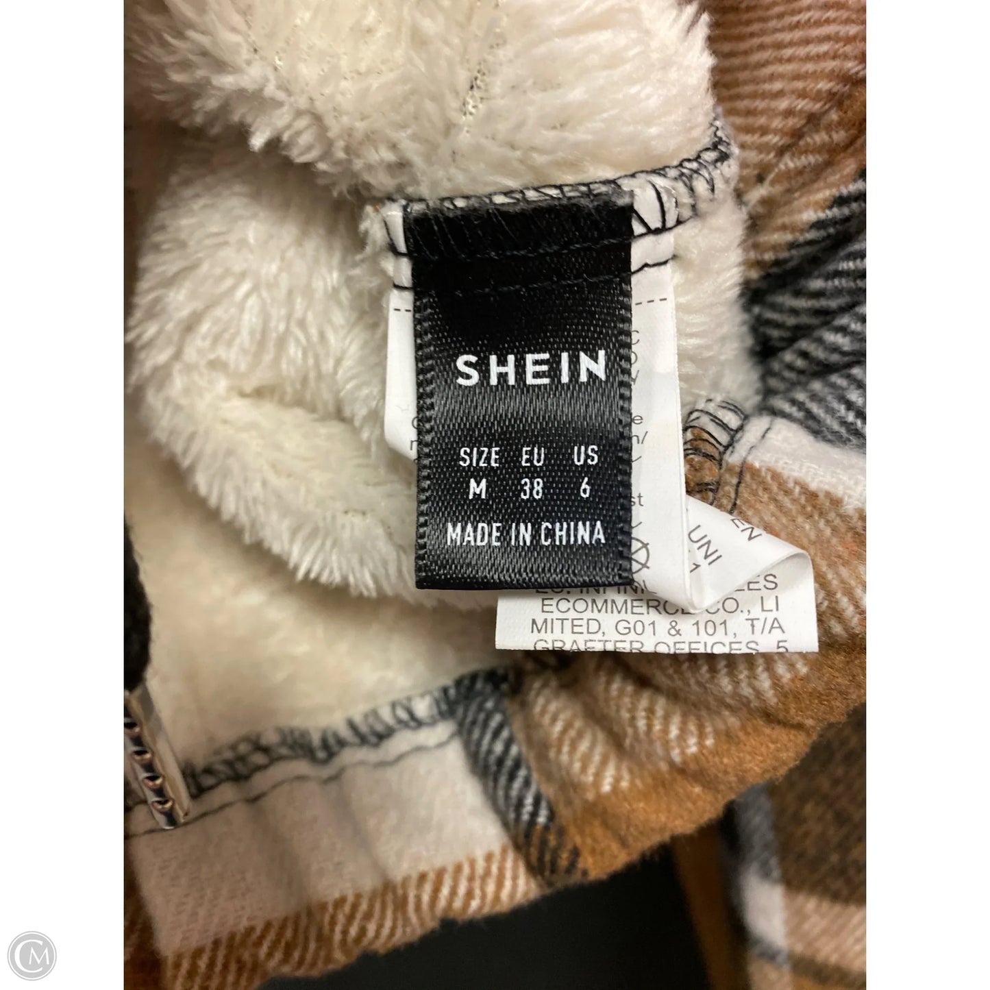 Jacket Faux Fur & Sherpa By Shein In Brown, Size: M