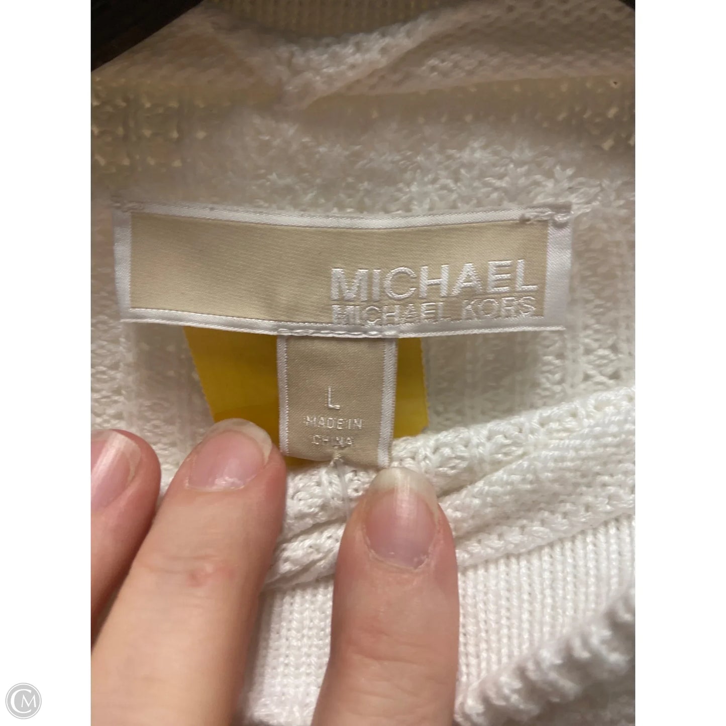 Sweater By Michael By Michael Kors In White, Size: L