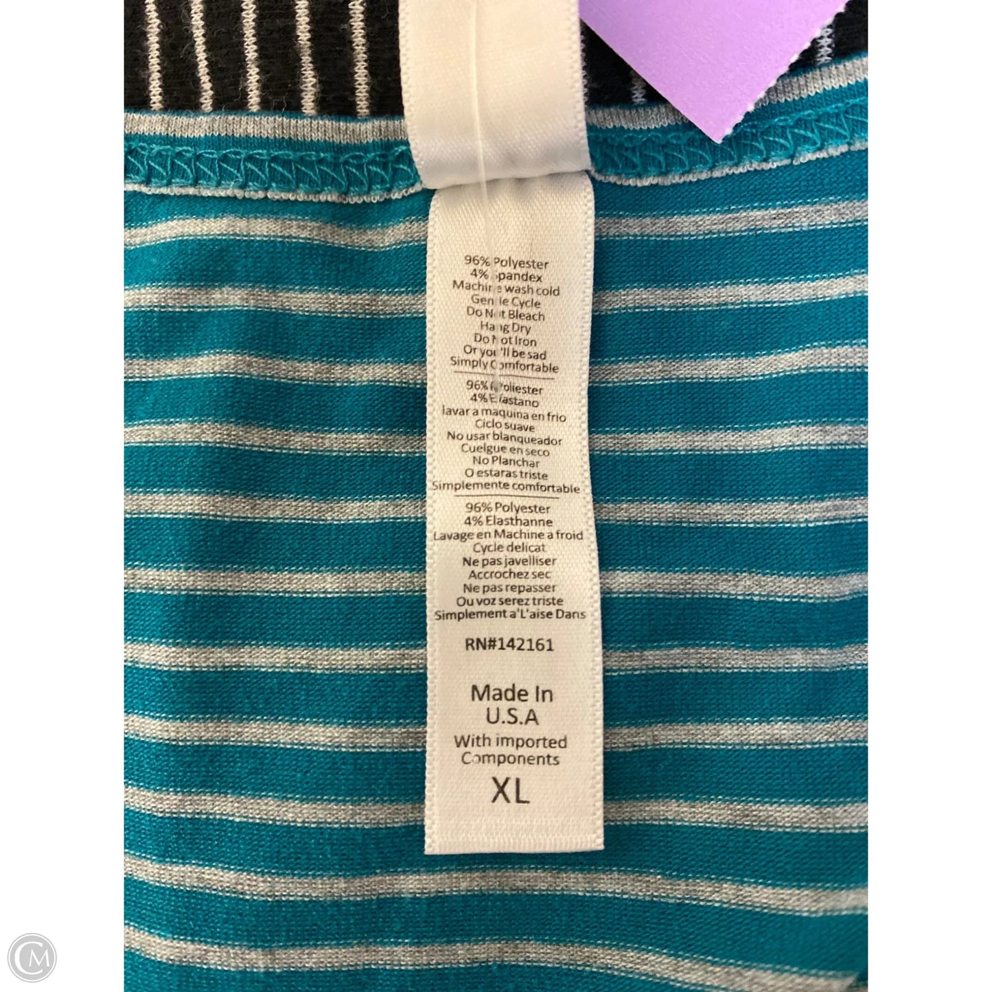 Top Long Sleeve By Lularoe In Teal, Size: Xl