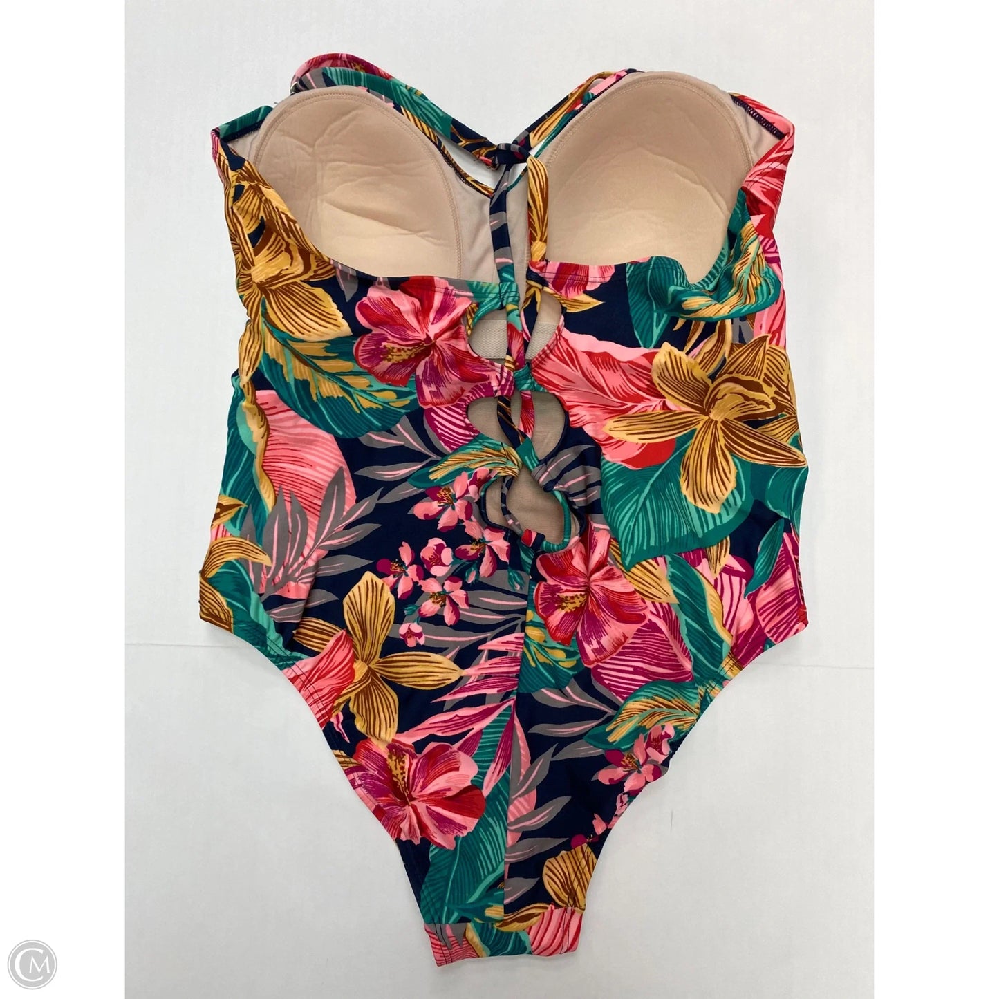 Swimsuit By Kona Sol In Green & Pink, Size: 1x