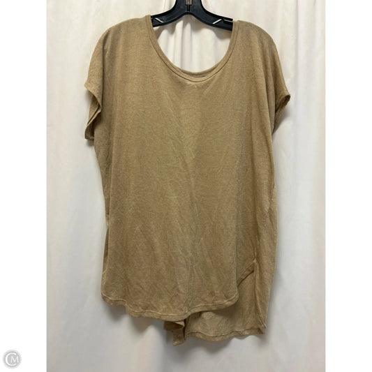 Top Short Sleeve By Lane Bryant In Beige, Size: 1x