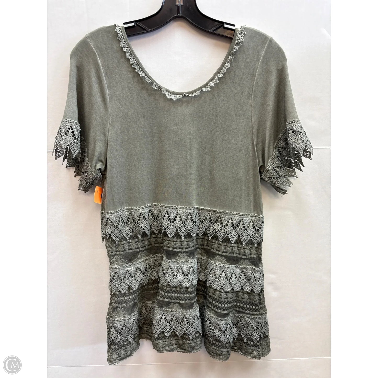 Top Short Sleeve By Pol In Green, Size: S