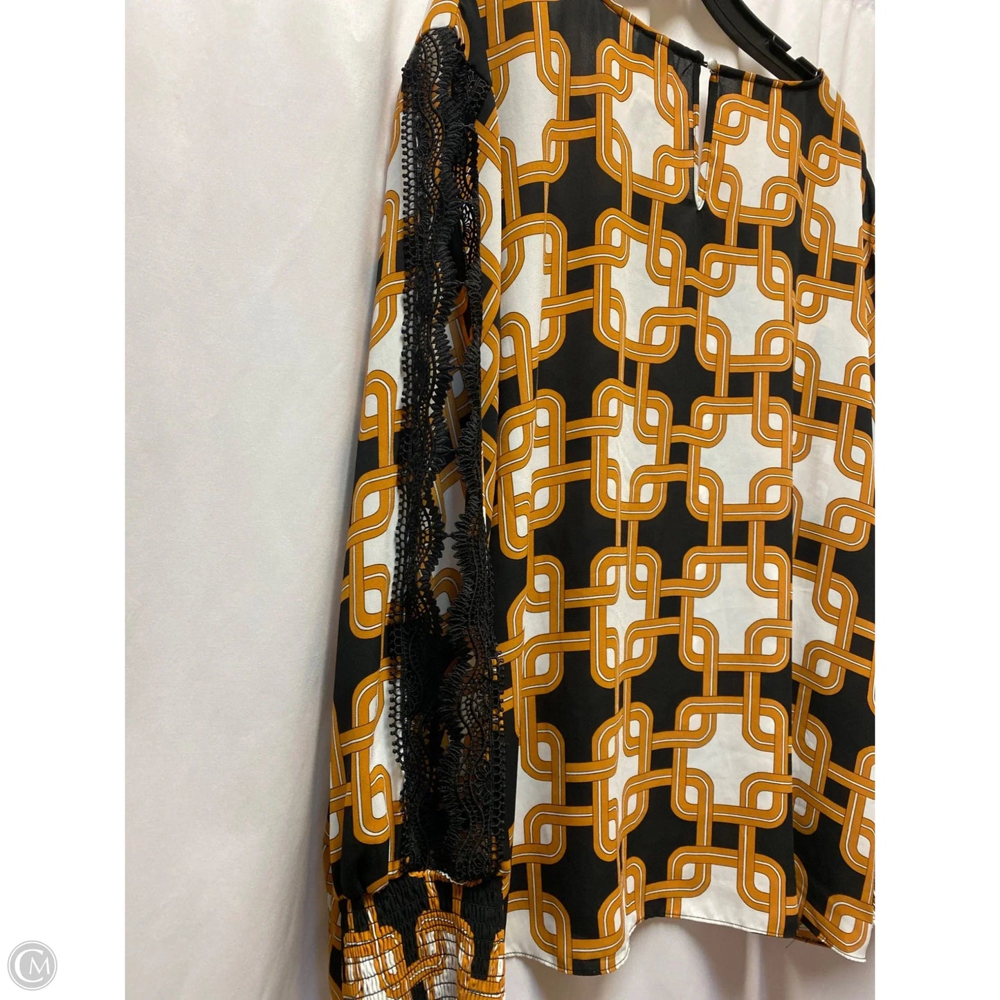 Top Long Sleeve By Cato In Brown, Size: 4x