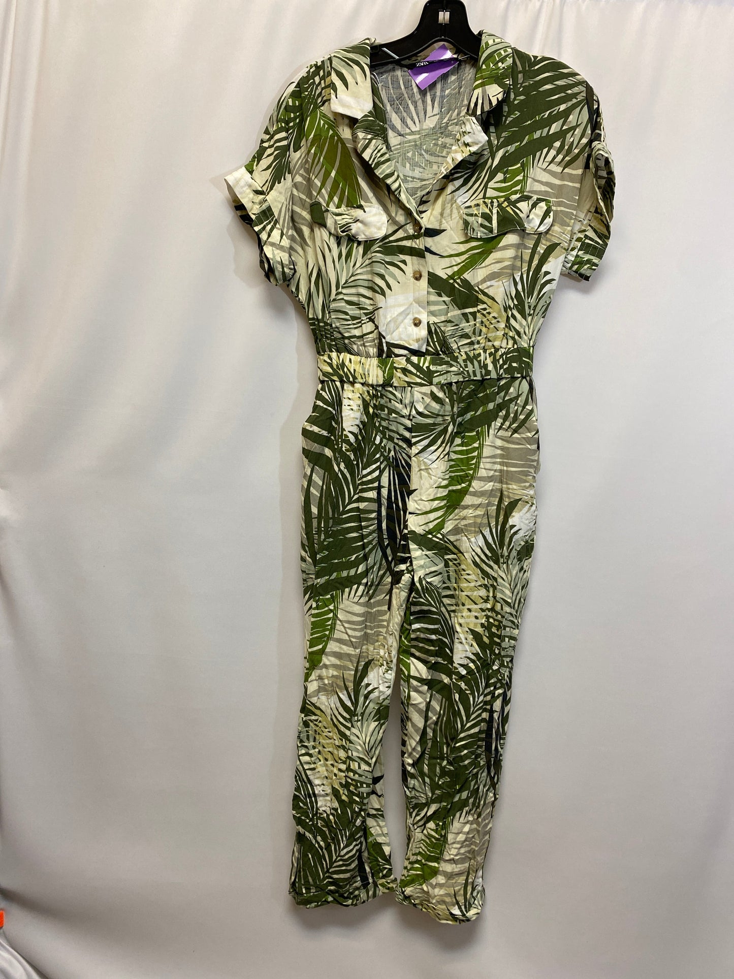 Green Jumpsuit Zara, Size Xs