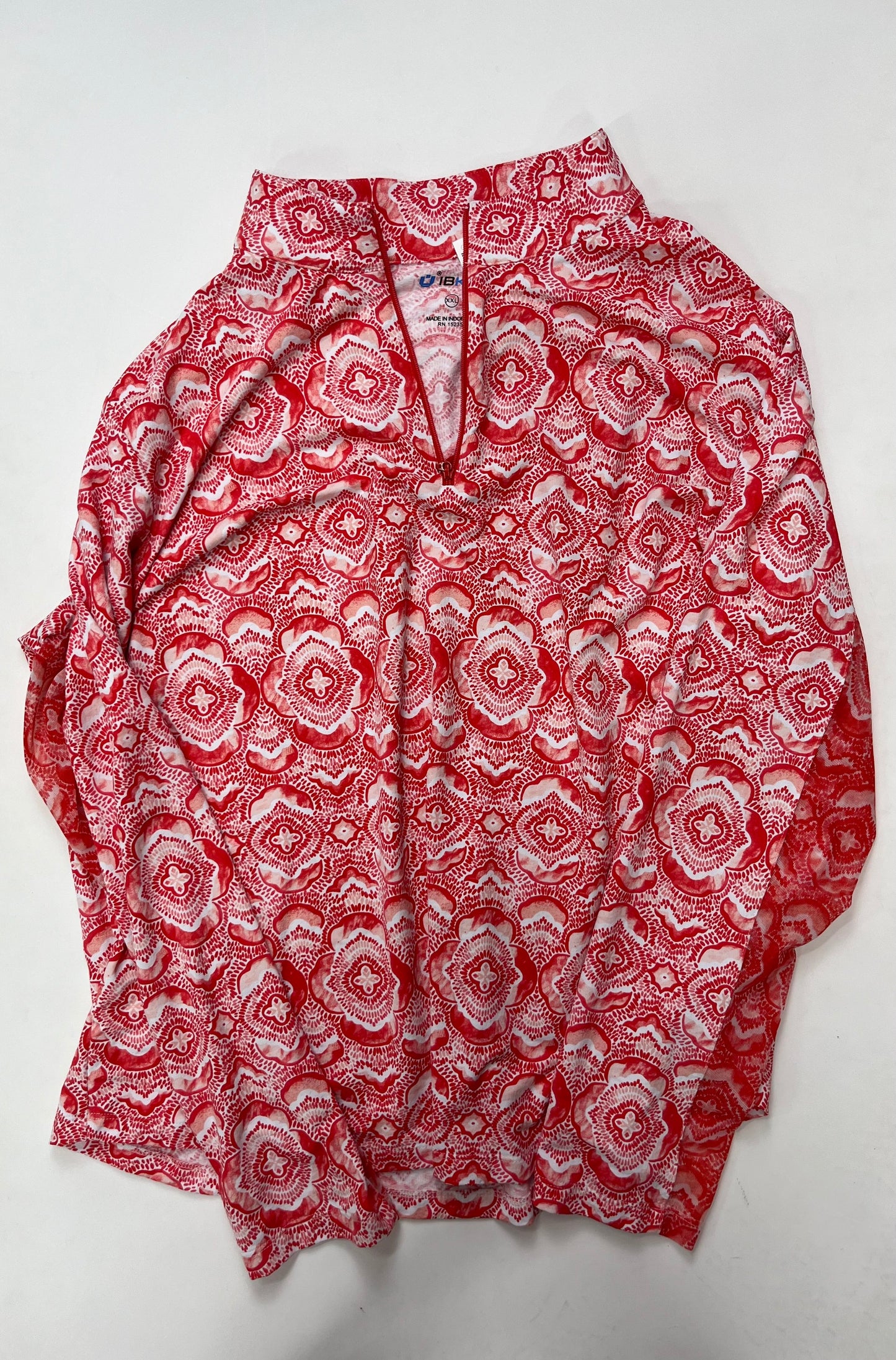 Athletic Top Long Sleeve Collar By IBKUL Size: 2x
