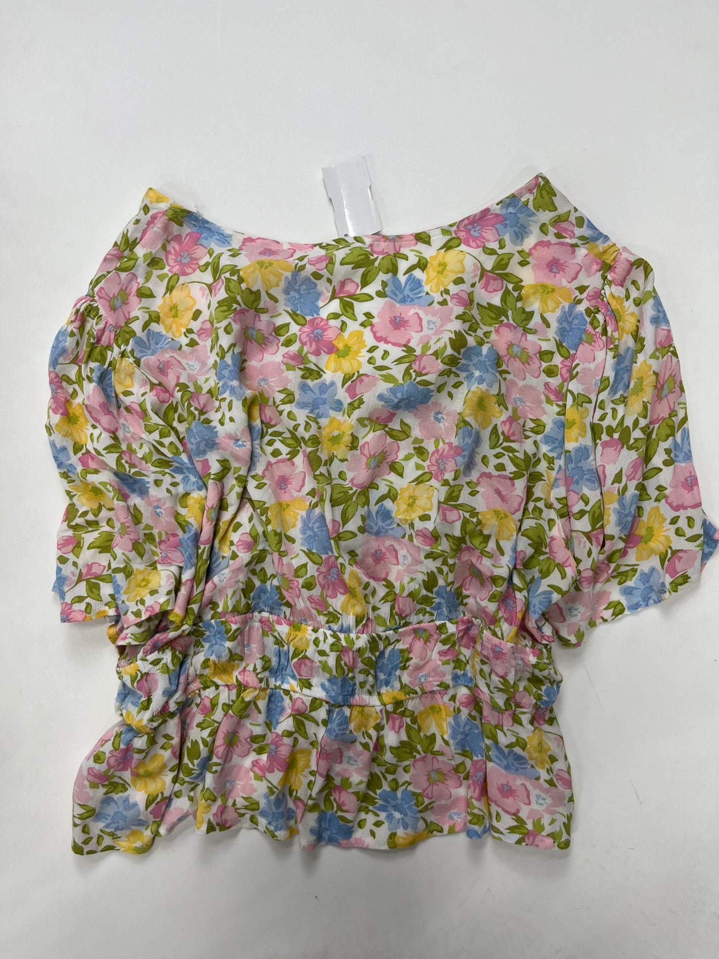 Floral Top Short Sleeve Primark, Size L