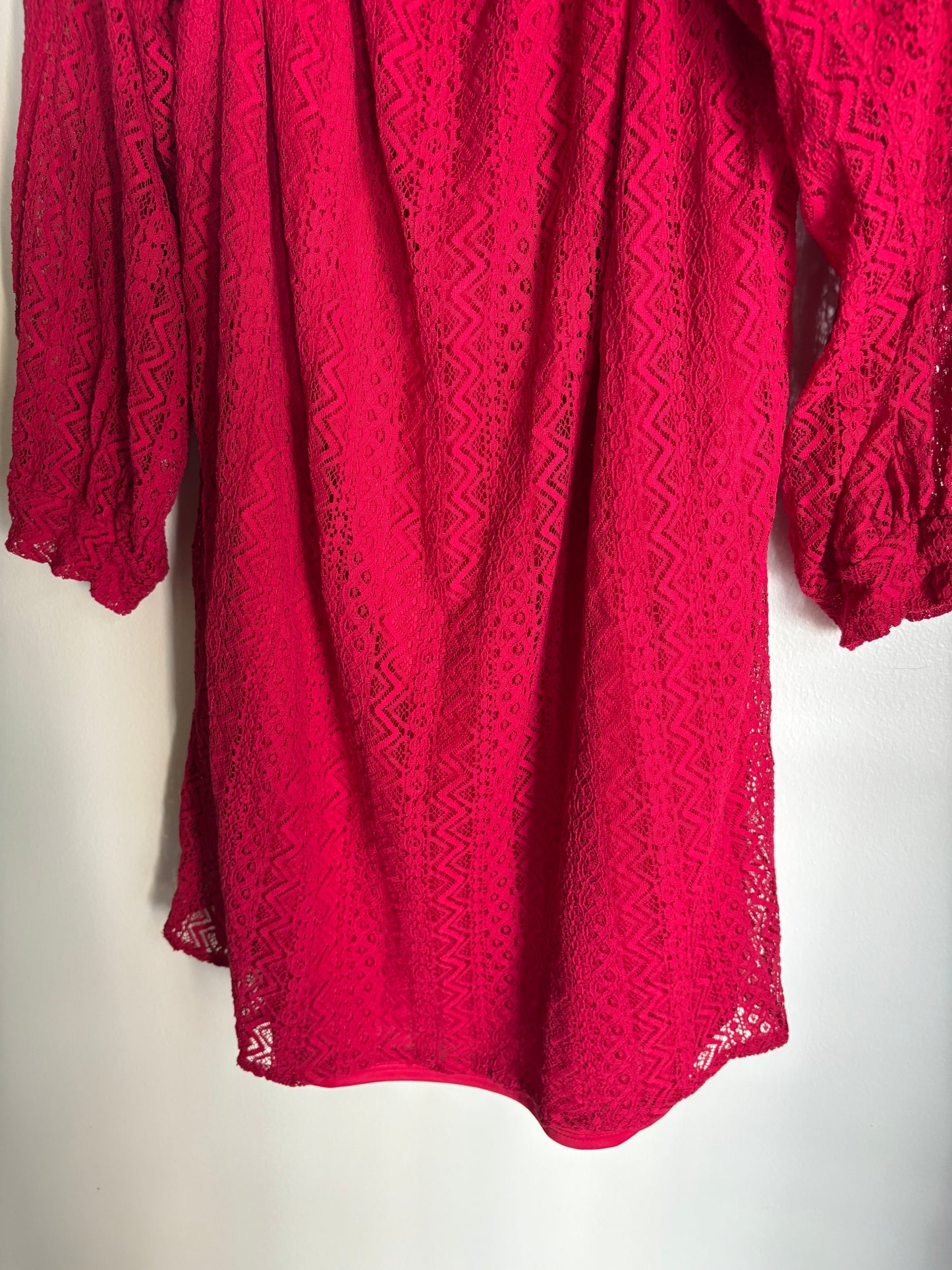 Dress Casual Midi By SUGARFox In Red, Size: 3x