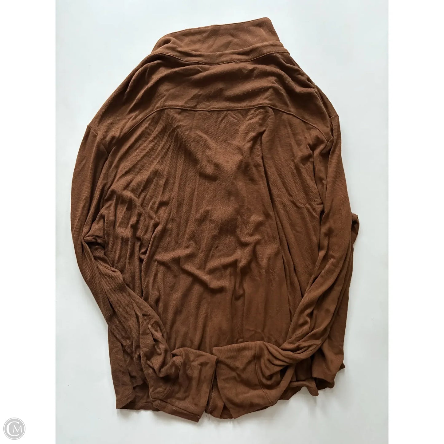 Top Long Sleeve By Worthington In Brown, Size: 2x