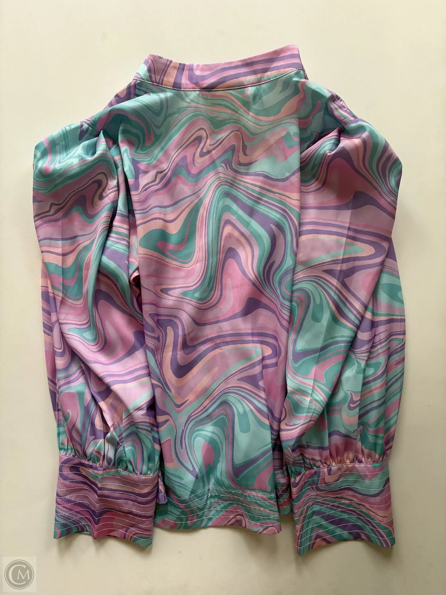 Blouse Long Sleeve By Emily McCarthy In Multi-colored, Size: Xs