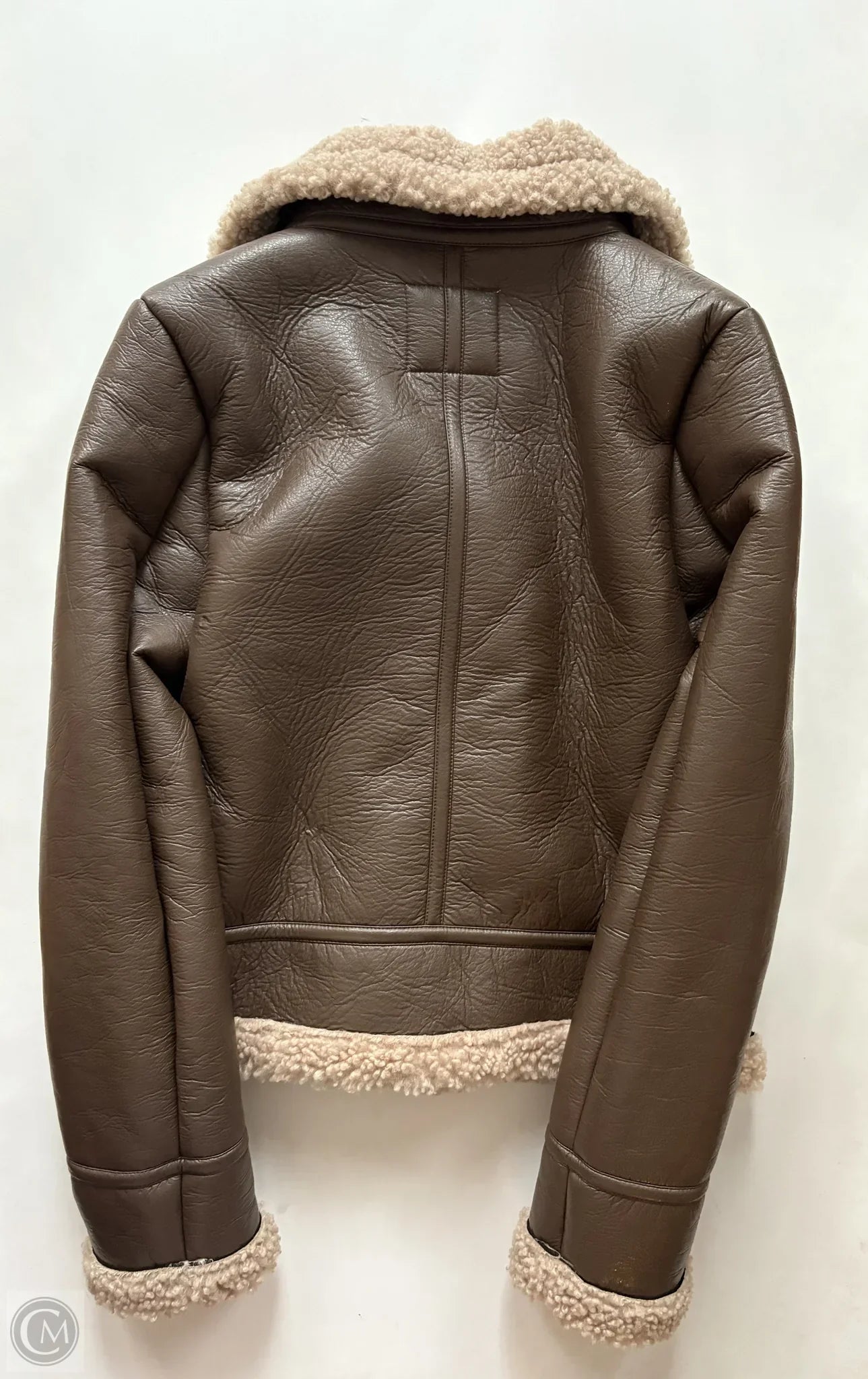Jacket Moto By Maralyn Me In Brown, Size: Xs